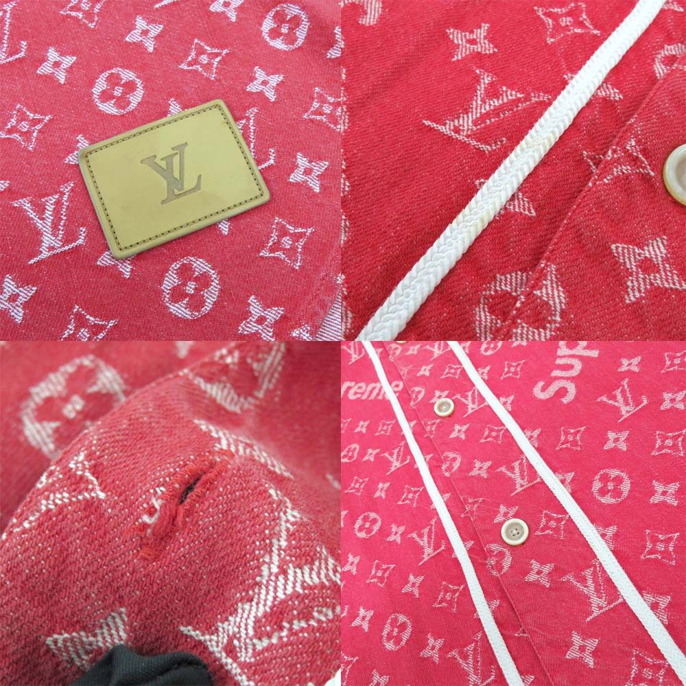 Louis Vuitton × Supreme Louis Vuitton x Supreme Jacquard Denim Baseball Jersey Size US XS / EU 42 / 0 - 8 Thumbnail