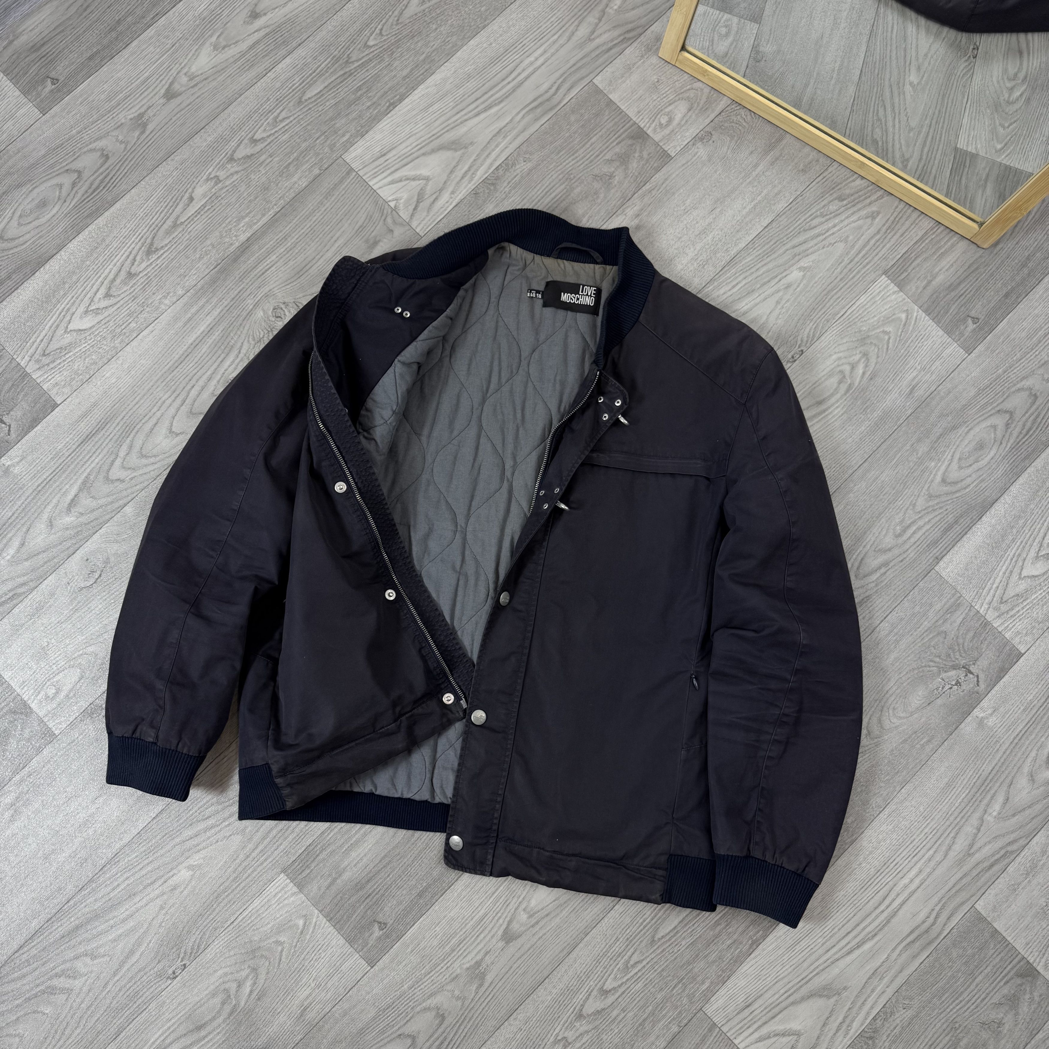 Moschino Vintage Love Moschino 90s Distressed Sunfaded Black Jacket Size US L / EU 52-54 / 3 - 2 Thumbnail