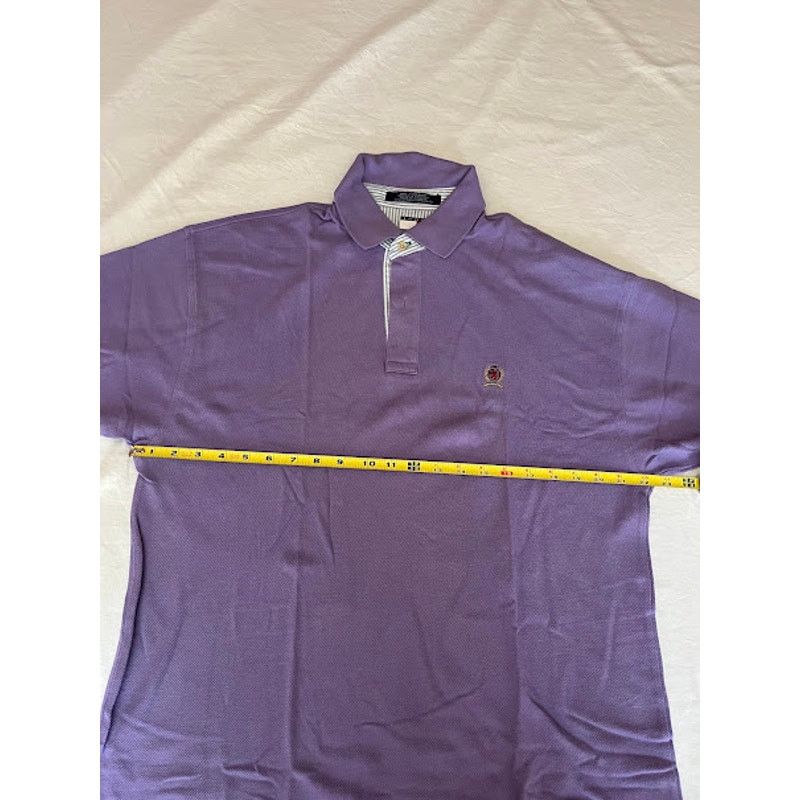 Tommy Hilfiger × Vintage Tommy Hilfiger Shirt Mens Purple Blue White Polo Sz L Size US L / EU 52-54 / 3 - 3 Thumbnail