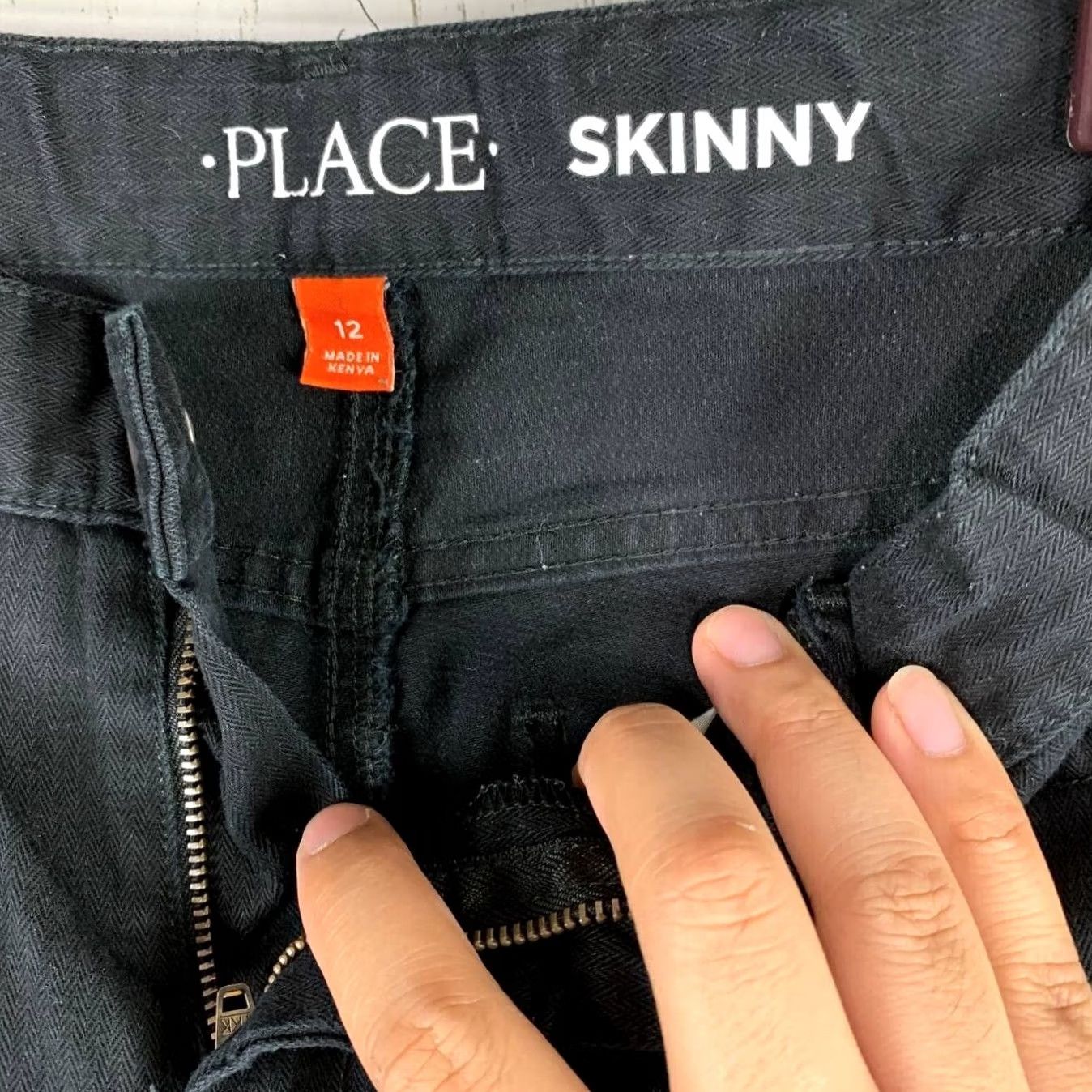Vintage Place Black Skinny Fit Jeans Pants Denim Women Size 12 Mid Rise 26 Size 26" / US 2 / IT 38 - 3 Thumbnail