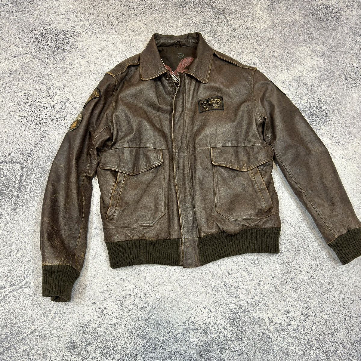 Other Debenhams Leather A-2 Aviator Jacket L size Size US L / EU 52-54 / 3 - 2 Thumbnail