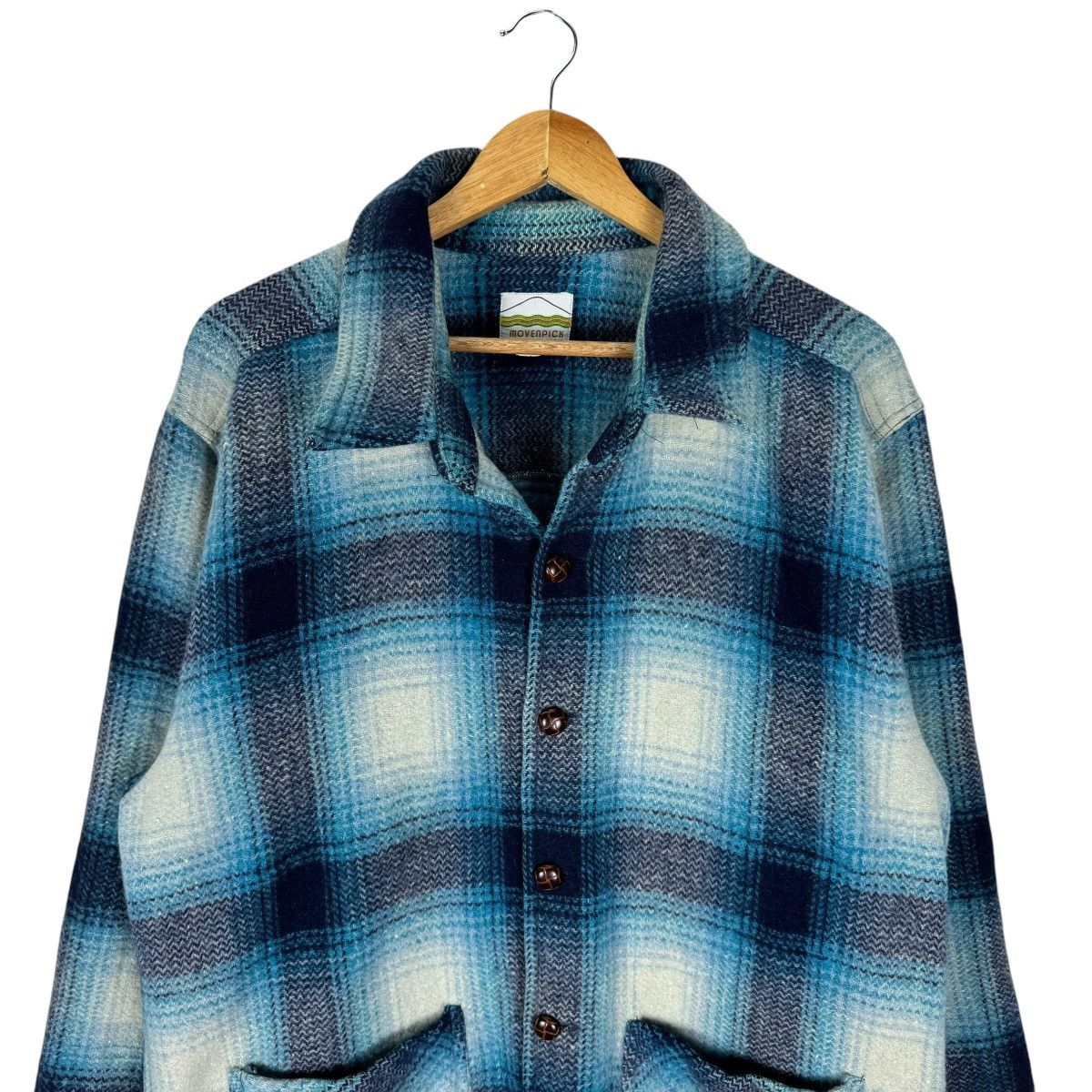 Flannel ☀️MOVENPICK SHADOW WOOL PLAIDS FLANNEL SHIRT Size US L / EU 52-54 / 3 - 3 Thumbnail