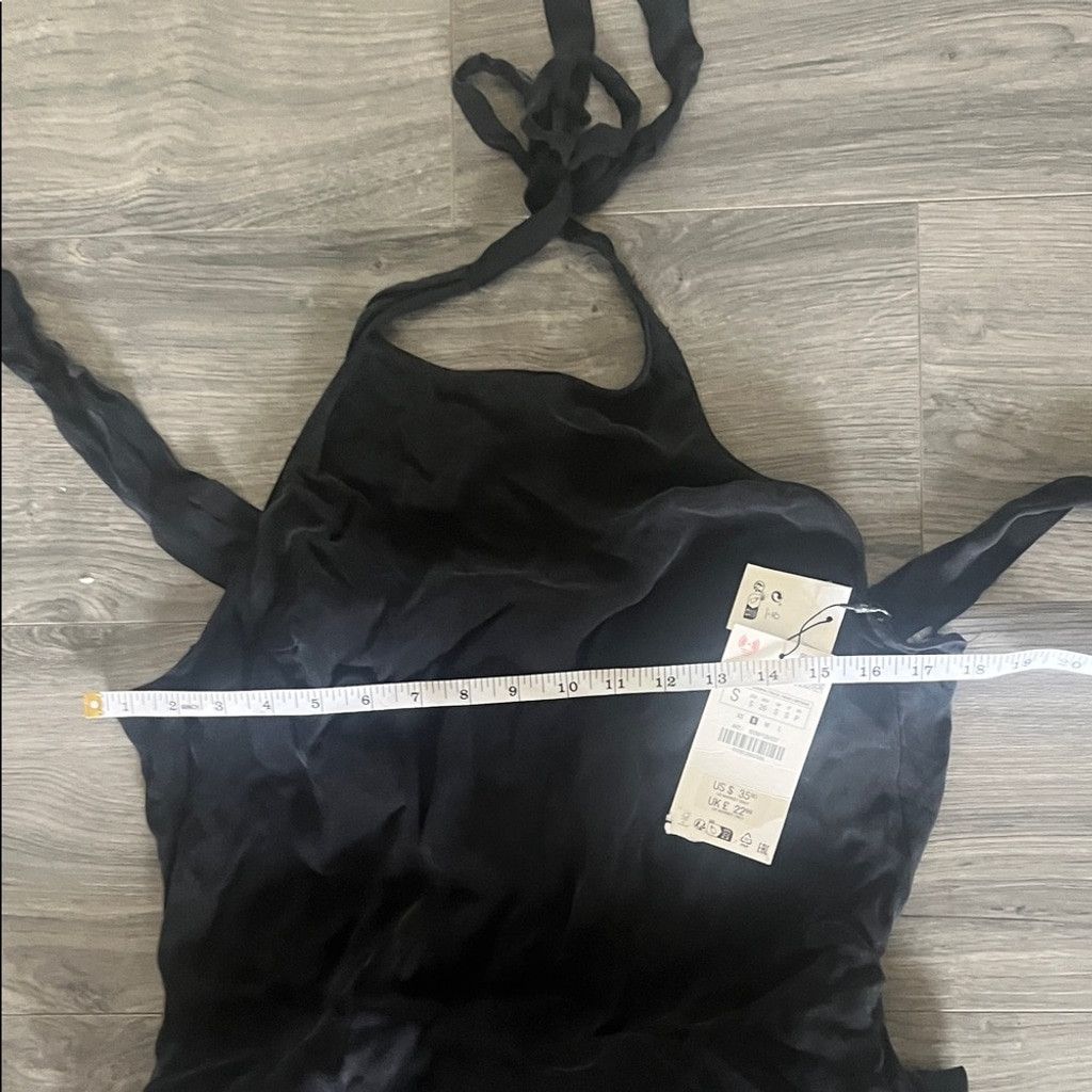 Zara Zara Black Halter Mini Dress Size S / US 4 / IT 40 - 6 Thumbnail