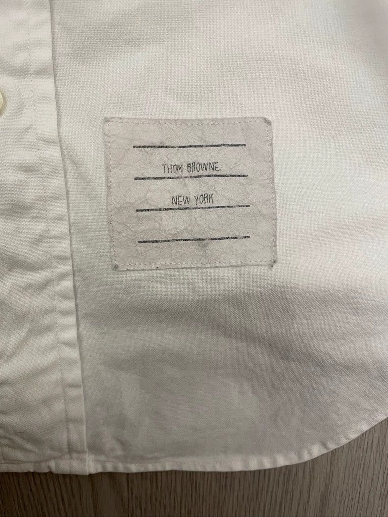 Thom Browne Thom browne White button stripe long-sleeved shirt 2504-Nex Size US XS / EU 42 / 0 - 5 Thumbnail