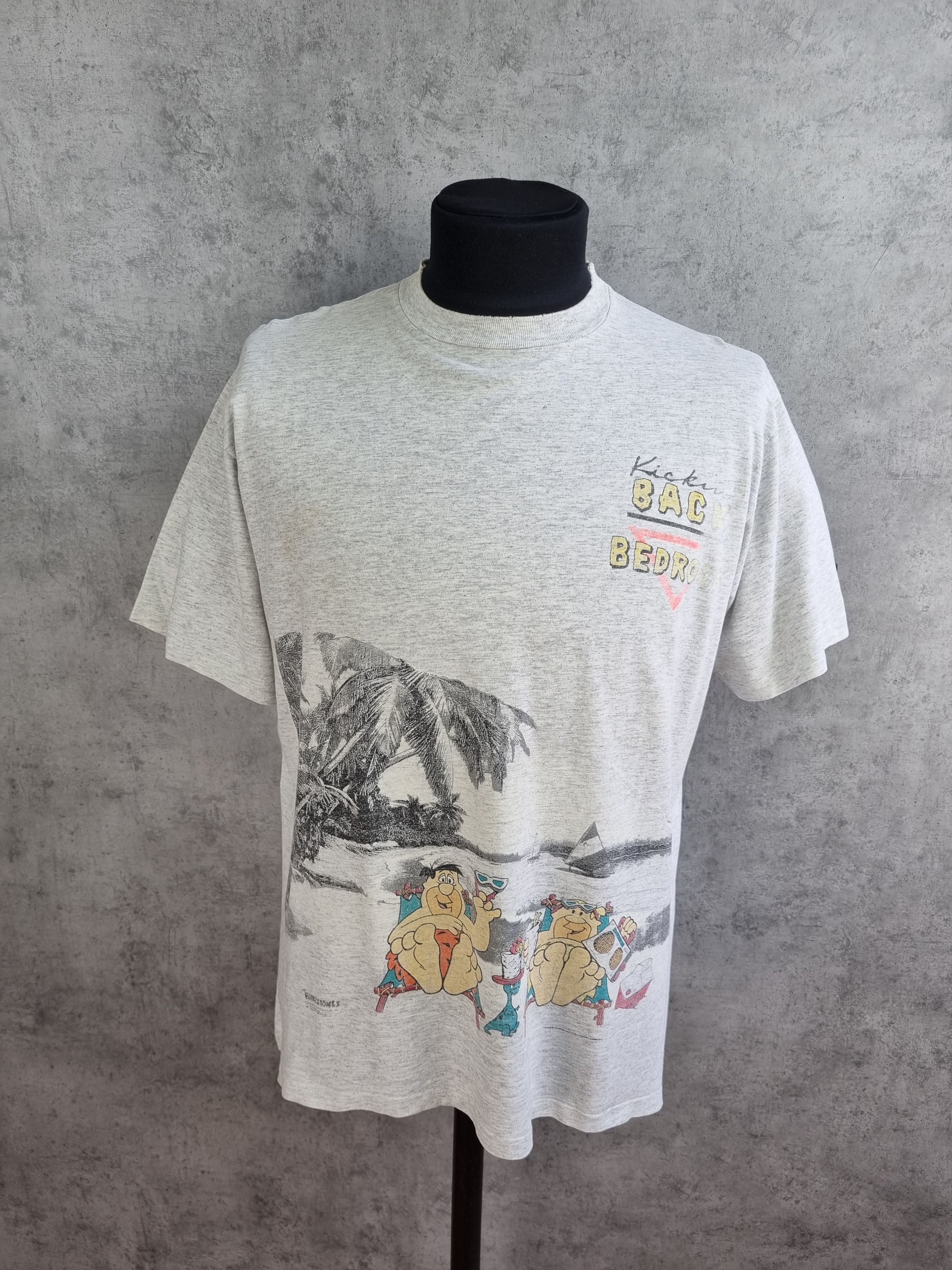 Cartoon Network × Vintage × Warner Bros 90s Single Stitch The Flintstones Rare Print Shirt Size US L / EU 52-54 / 3 - 6 Thumbnail