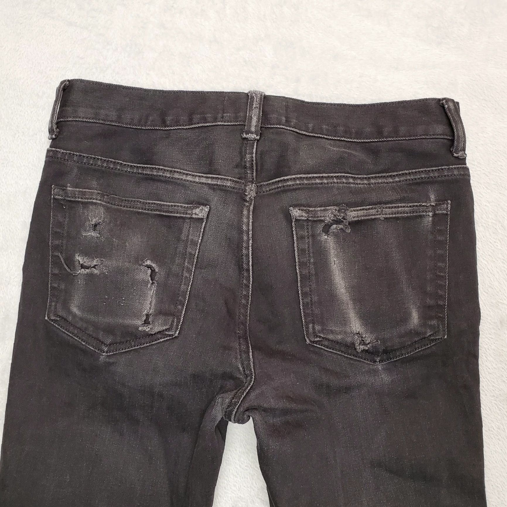 Everlane Everlane Jeans Mens 30x32 Black Skinny Fit Straight Leg Denim Faded Distressed Size US 30 / EU 46 - 7 Thumbnail