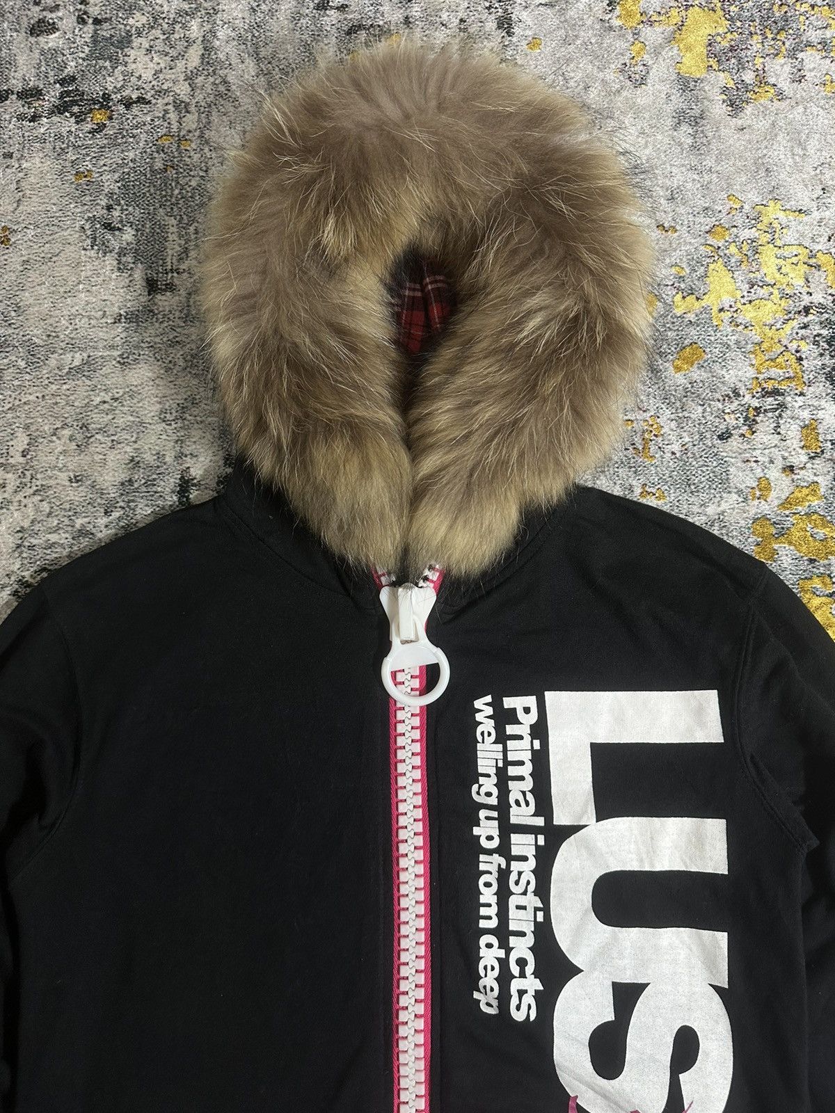 If Six Was Nine 2000s BOOTH FULL BIG ZIPPER FUR HOODIE POEM LGB STYLE Size US M / EU 48-50 / 2 - 2 Thumbnail