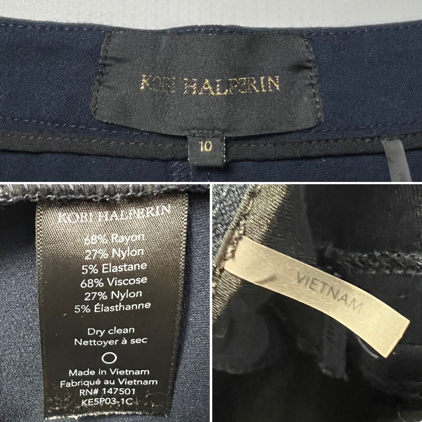 KOBI HALPERIN Kobi Halperin Alexandra Navy Ankle Pants 10 Size 32" / US 10 / IT 46 - 3 Thumbnail