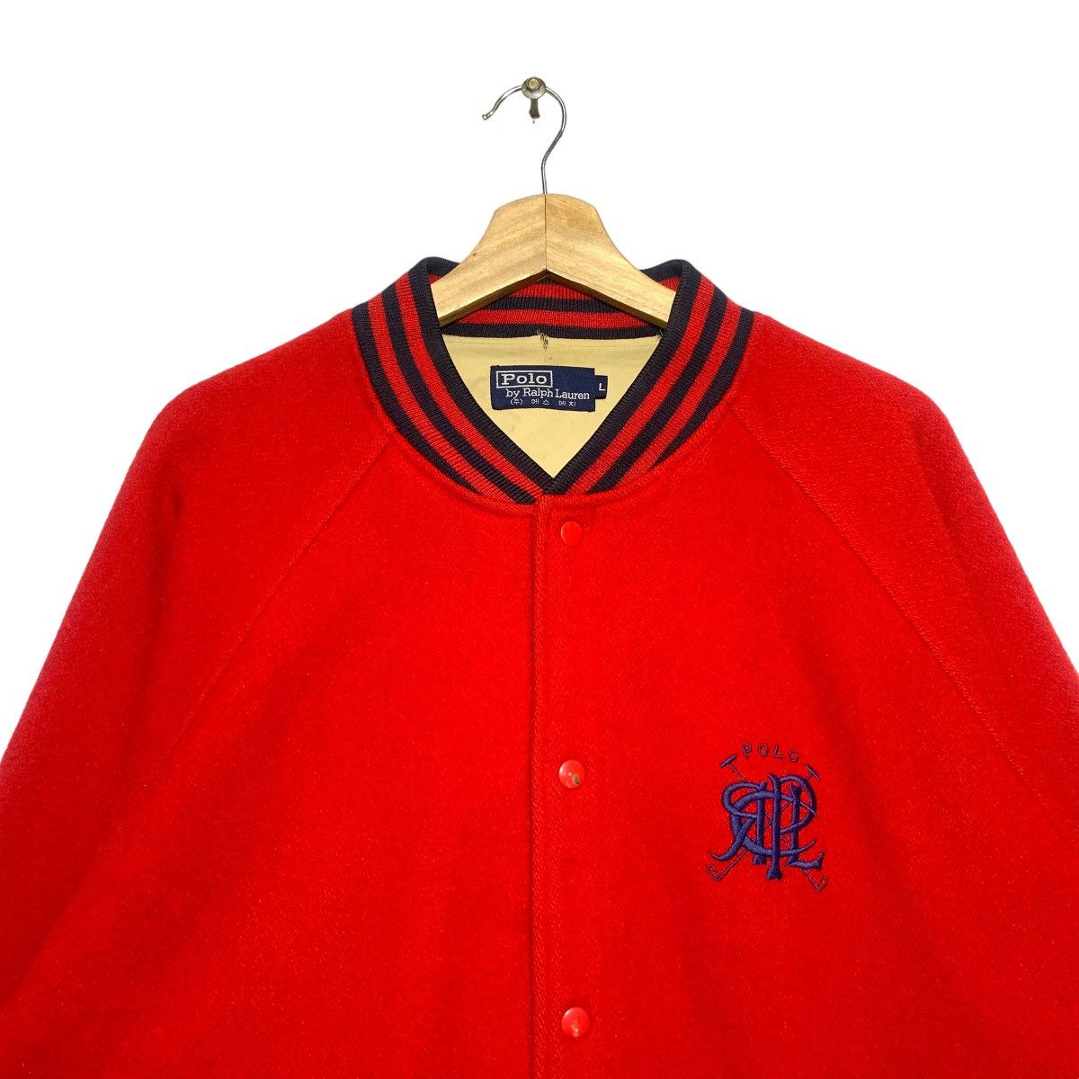 Polo Ralph Lauren Vintage Wool Varsity Jacket Size US L / EU 52-54 / 3 - 5 Thumbnail
