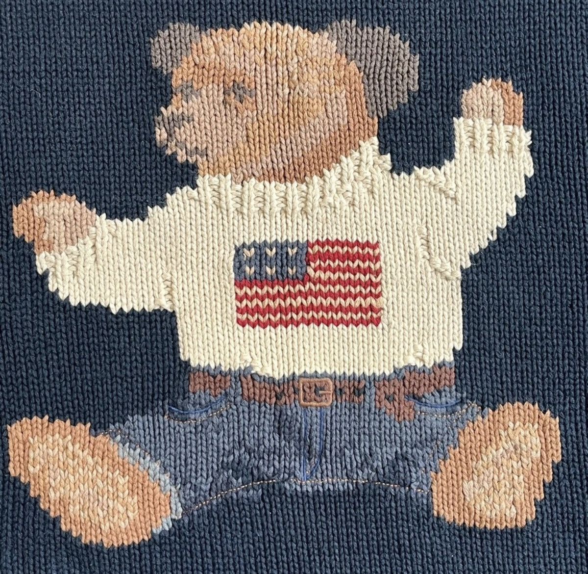 Polo Ralph Lauren *RARE* Vintage Polo Ralph Lauren Sit Down Bear Knit Sweater Size US XXL / EU 58 / 5 - 5 Thumbnail