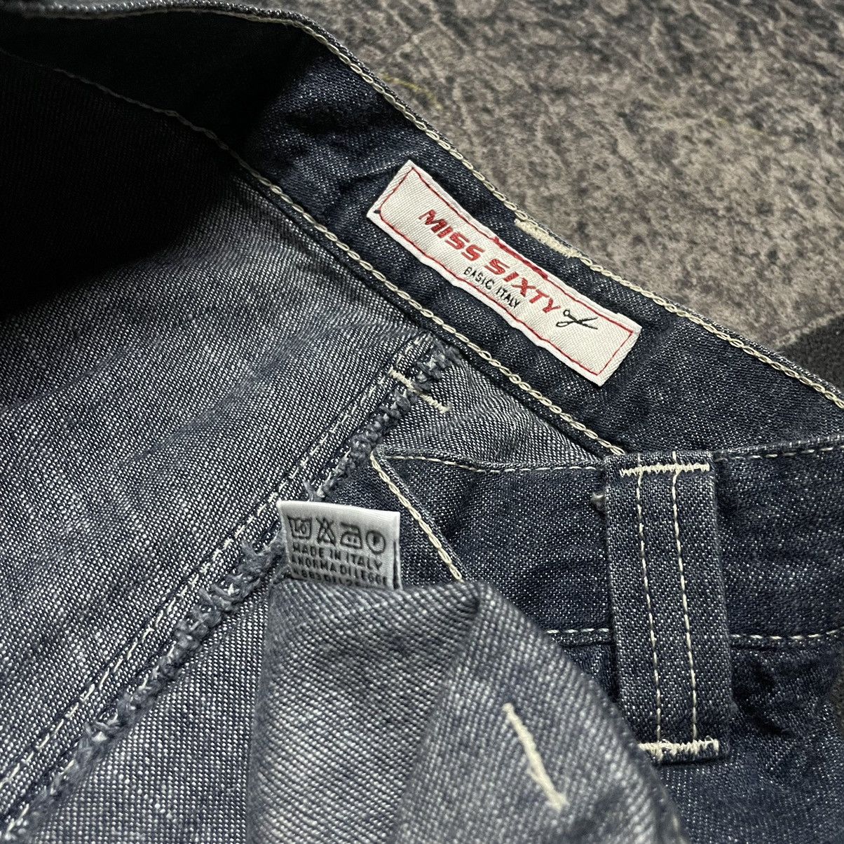 Designer × Miss Sixty 💥- Miss Sixty Selvedge Strechy Jeans With Skirt Size 28" / US 6 / IT 42 - 6 Thumbnail