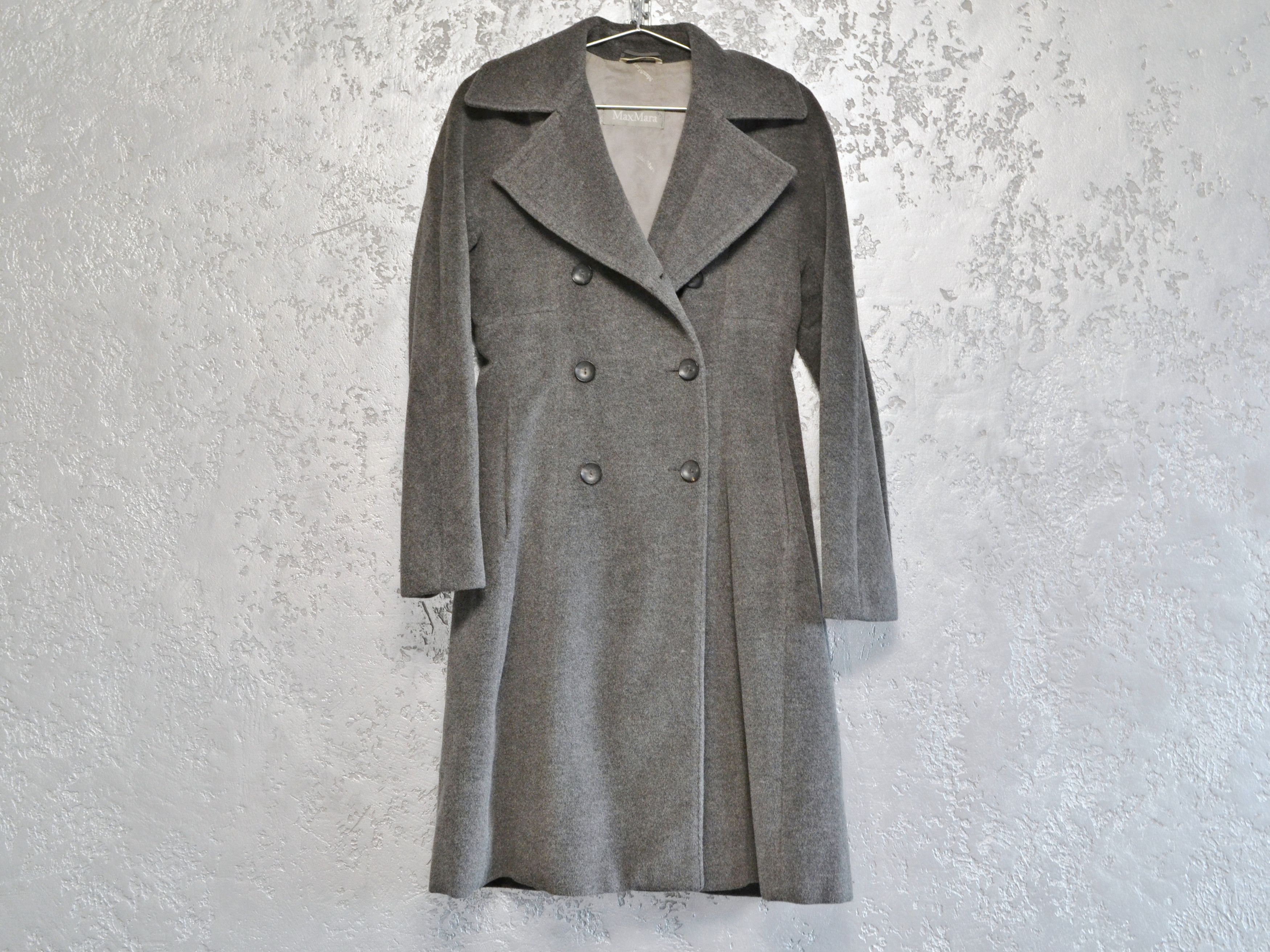 Max Mara Max Mara Women’s Wool Angora Long Coat Gray Size S / US 4 / IT 40 - 1 Thumbnail
