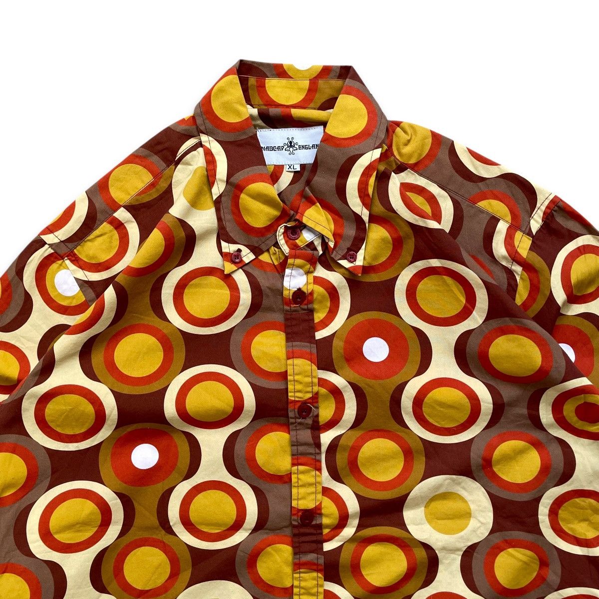 Vintage VINTAGE MADCAP ENGLAND RETRO AOP BUTTON UPS SHIRT Size US XL / EU 56 / 4 - 2 Thumbnail