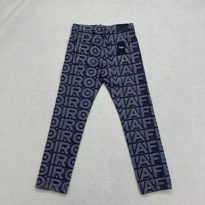 Fendi Fendi Full Logo Denim Pants Size 30 Size US 30 / EU 46 - 3 Thumbnail