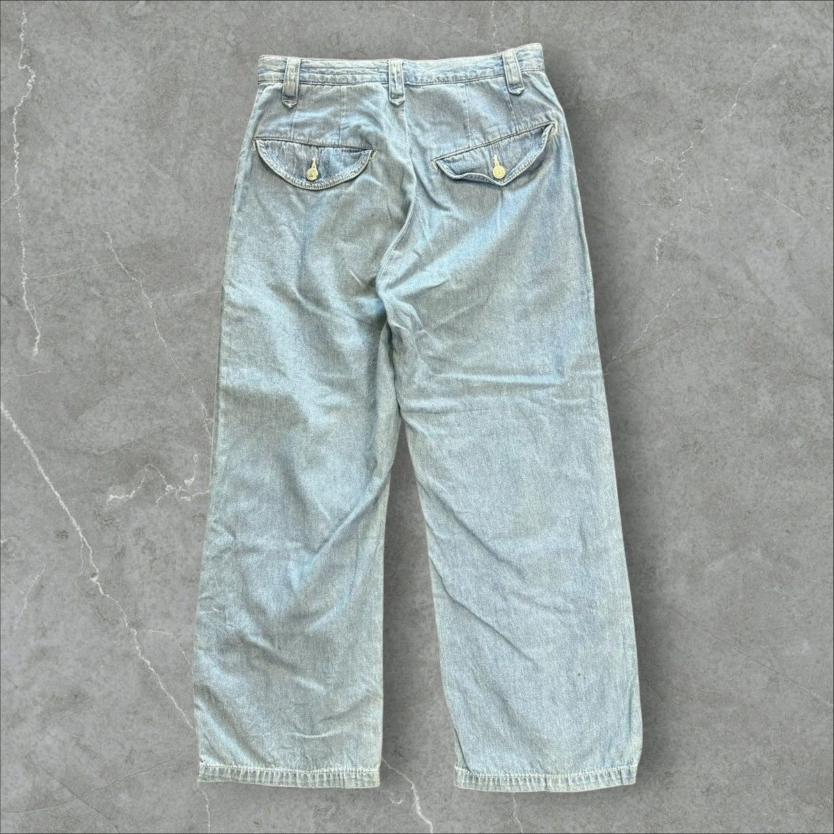 Issey Miyake Vintage Sunao Kuwahara By Issey Miyake Baggy Jeans Size US 29 - 2 Thumbnail