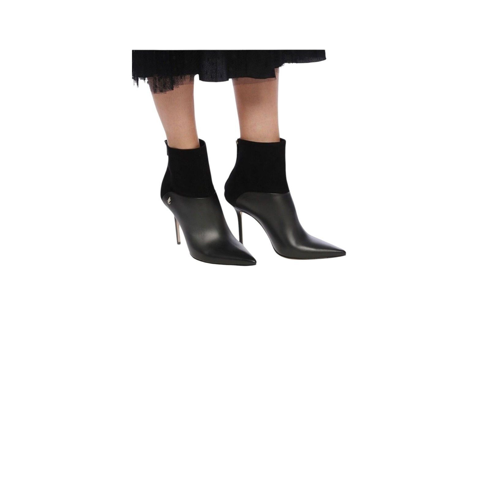 Jimmy Choo Jimmy Choo Black Suede/Leather Ankle Booties Women's Size US 4.5 / IT 34.5 - 14 Thumbnail