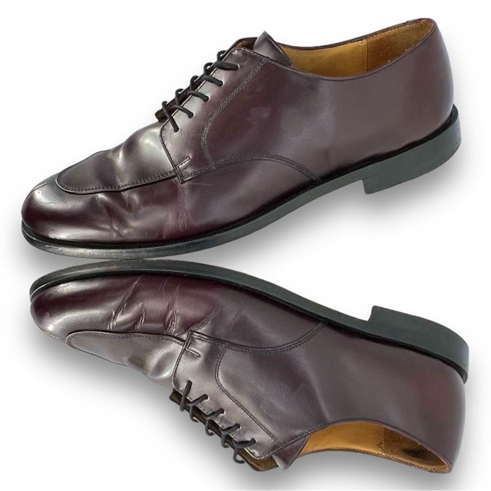 Cole Haan Cole Haan Carter Burgundy Brown Split Toe Derby Oxford Size US 13 / EU 46 - 4 Thumbnail
