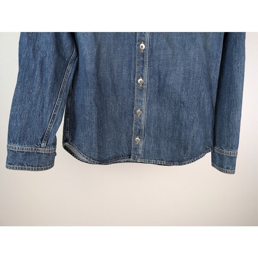 Bottega Veneta o1rshd1 Q:2 / Original Medium Wash Indigo Denim Shirt Blue Size US M / EU 48-50 / 2 - 4 Thumbnail