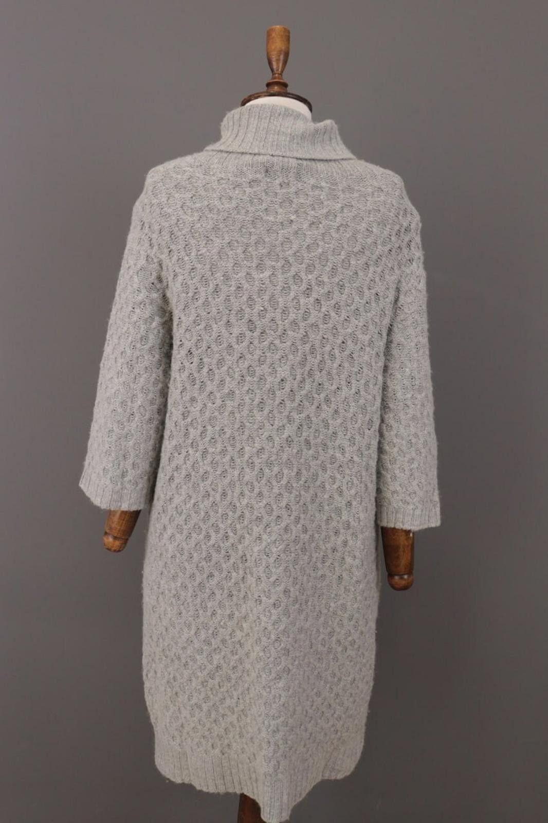 Designer Cop. Copine Madec Pull Gray Linen Sweater Dress Size M Size M / US 6-8 / IT 42-44 - 11 Thumbnail