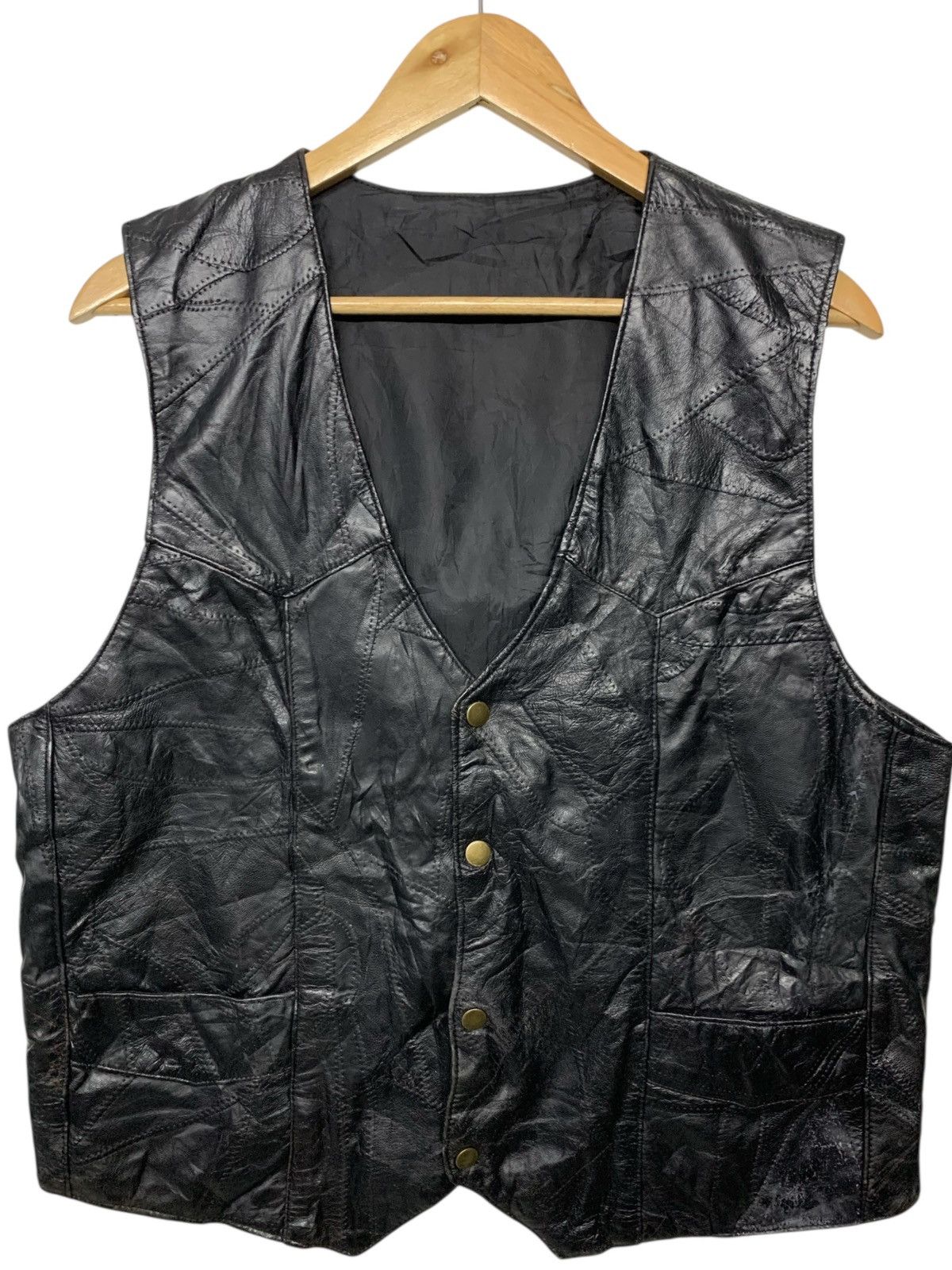 Leather × Vintage Vintage Leather Vests Jacket Size US L / EU 52-54 / 3 - 4 Thumbnail