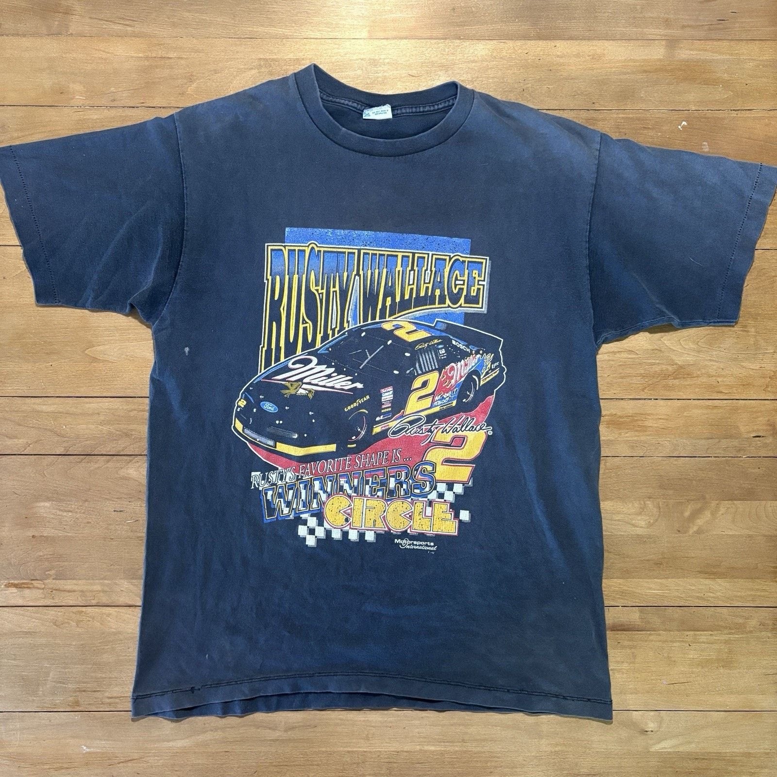 Rusty Vintage 90s Rusty Wallace Nascar Shirt XL Track Attack Size US XL / EU 56 / 4 - 1 Thumbnail