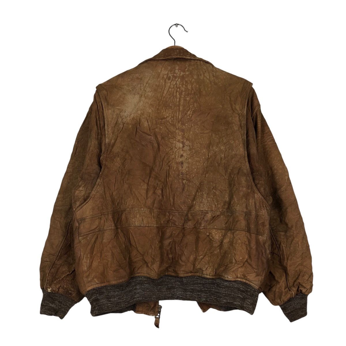 Vintage Vintage Military Type A-2 Flight Jacket Genuine Leather Usa Size US L / EU 52-54 / 3 - 9 Thumbnail
