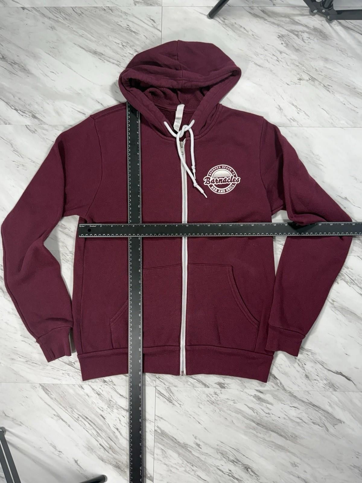 Other Barnacles Hermosa Beach Bar & Grill Hoodie Zip Up Maroon #8 Size US S / EU 44-46 / 1 - 2 Thumbnail