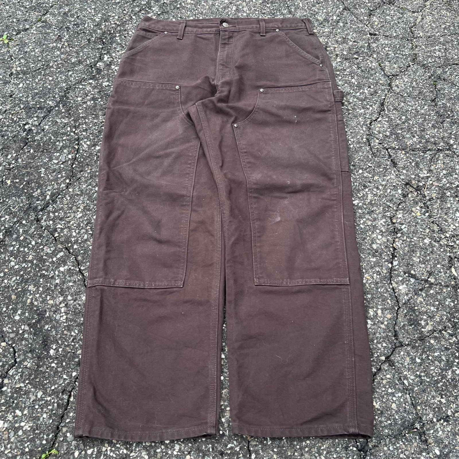 Carhartt × Vintage Vintage carhartt brown double knee work wear carpenter pants Size US 34 / EU 50 - 1 Thumbnail