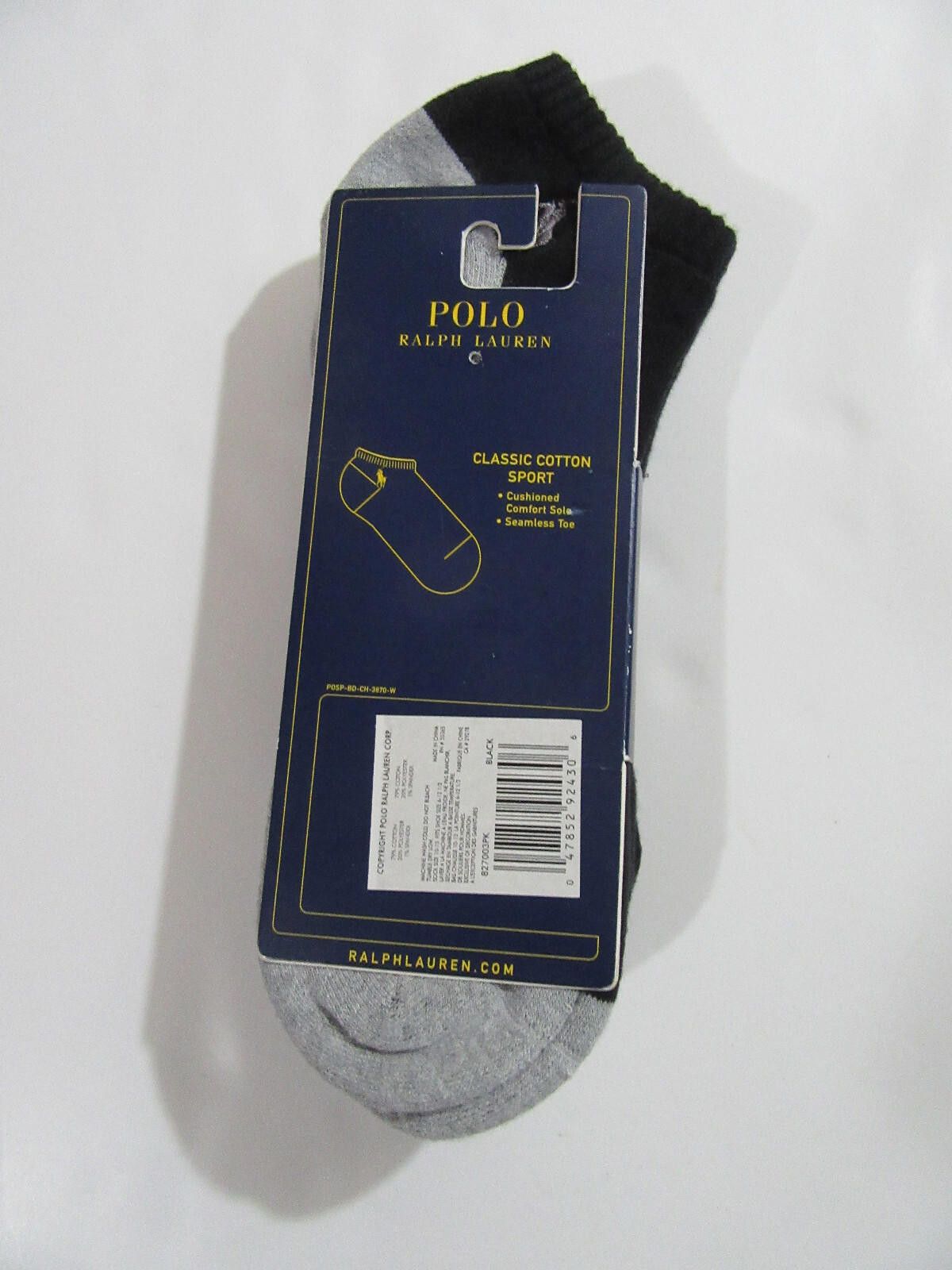 Polo Ralph Lauren Polo Ralph Lauren Mens Classic Cotton Sport Low Cut Socks Size ONE SIZE - 2 Thumbnail