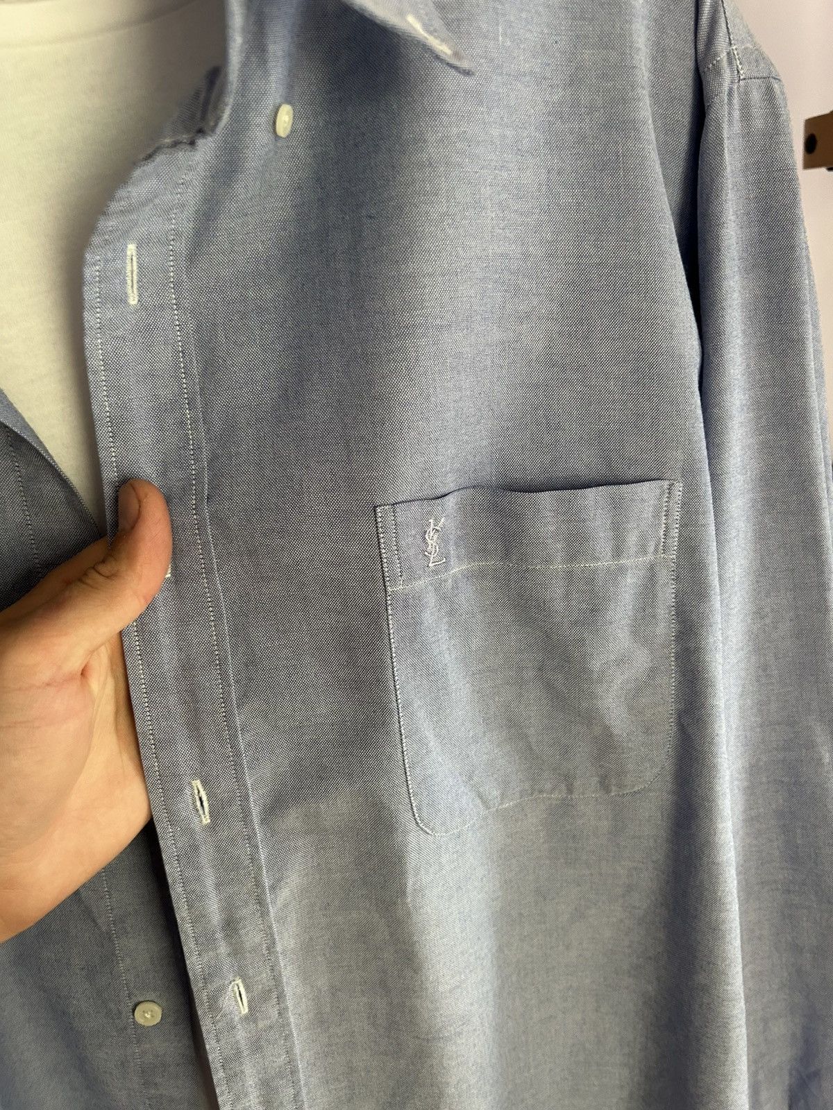 Saint Laurent Paris YSL light Cotton Shirt overshirt Size US L / EU 52-54 / 3 - 2 Thumbnail