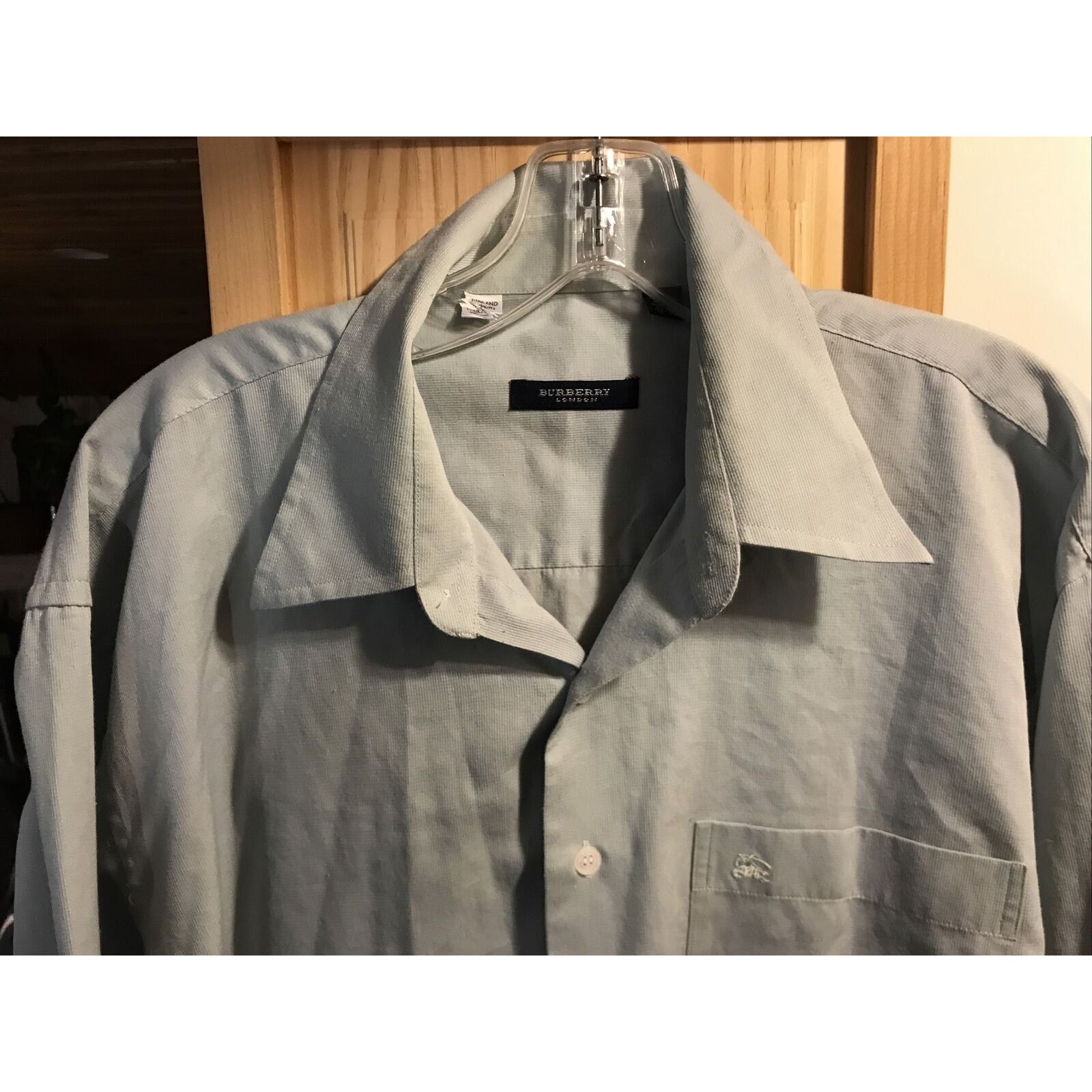Burberry Burberry London Men’s XL Khaki 17-17.5 42-43 LS Cotton Shirt Size US XL / EU 56 / 4 - 7 Thumbnail