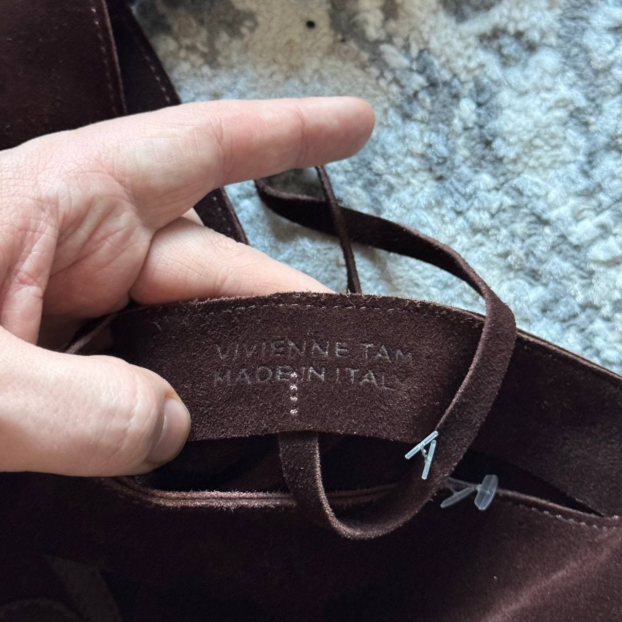Vivienne Tam Rare Vivienne Tam Brown Retro Suede Big Shoulder Bag Size ONE SIZE - 5 Thumbnail