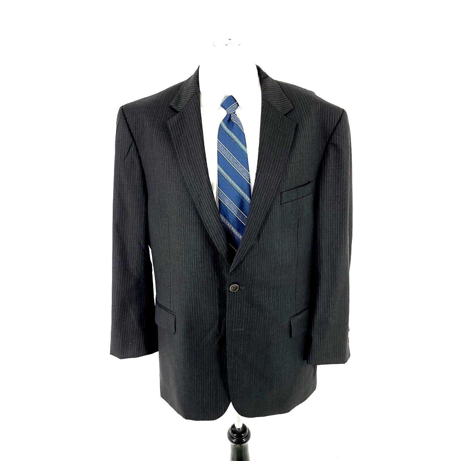 Jos. A. Bank Jos A Bank Signature Gold Wool 2 Button Suit Jacket 46R Gray Size 46R - 4 Thumbnail