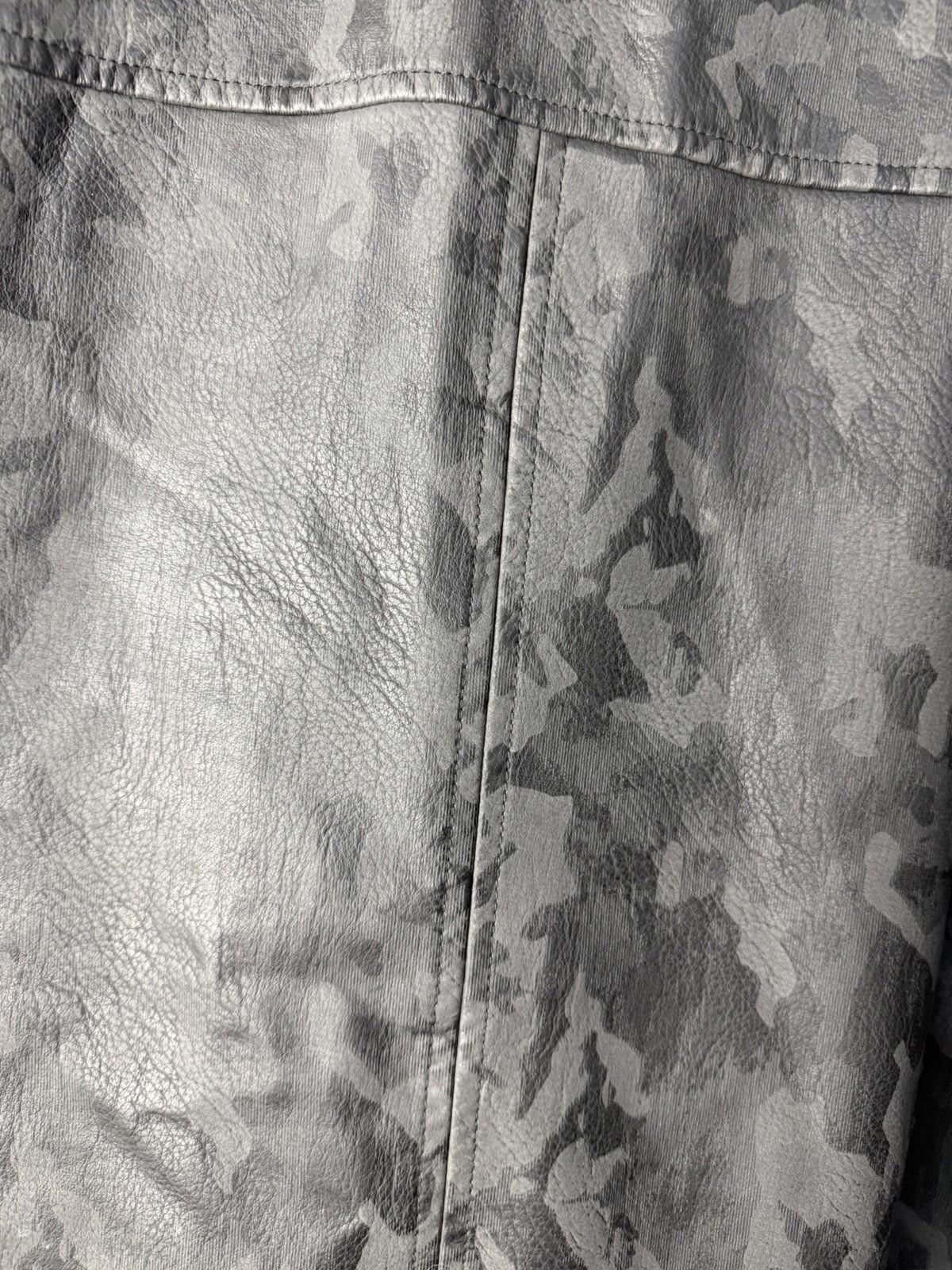 Guess GUESS Women’s Black Camo Moto Jacket Faux Leather Zip L Size L / US 10 / IT 46 - 4 Thumbnail