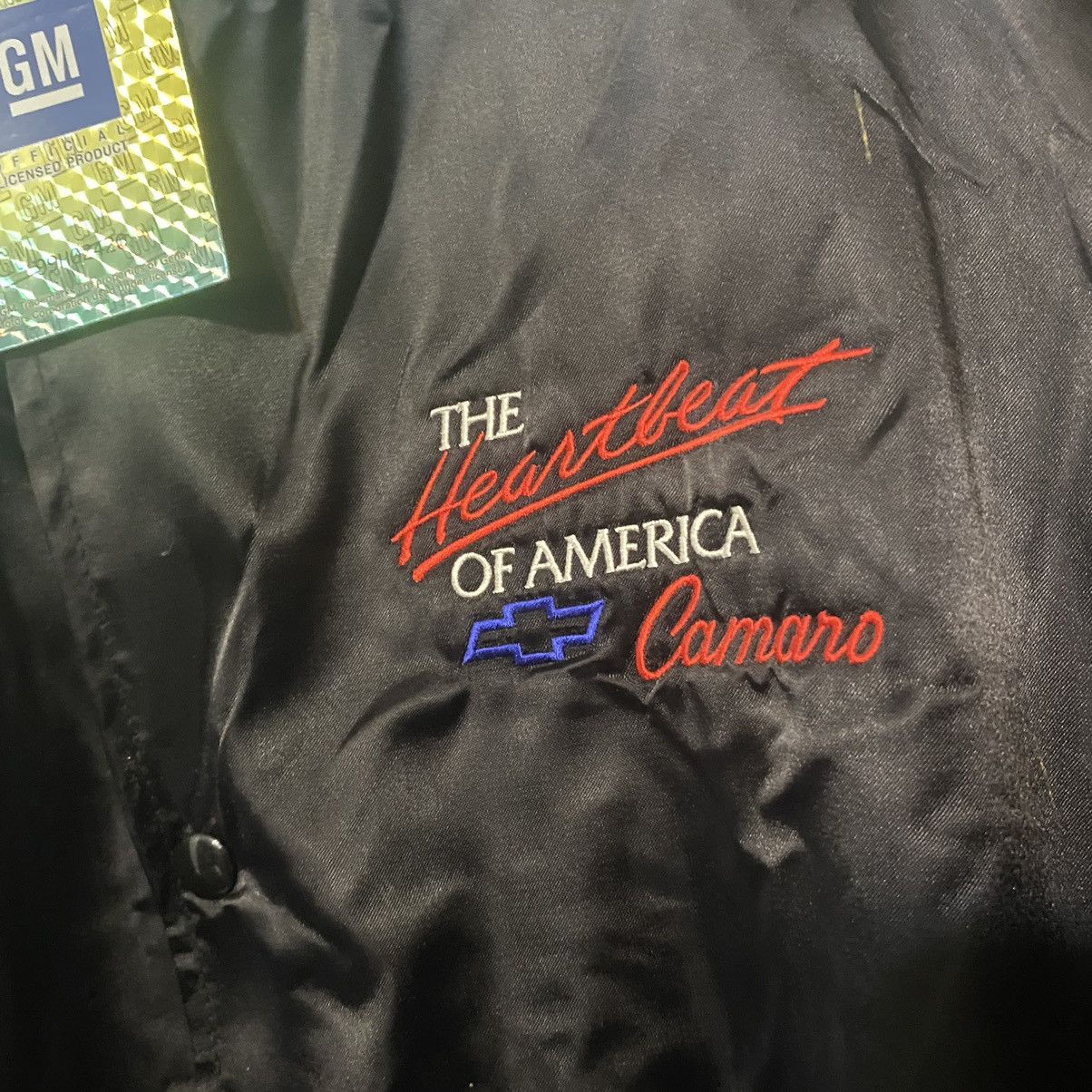 Other NWT Chevy Heartbeat of America Satin Bomber USA XXL 80s/90s Size US XXL / EU 58 / 5 - 6 Thumbnail