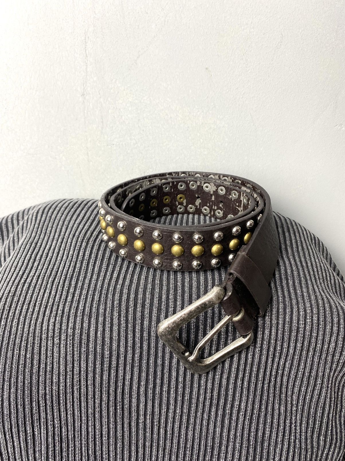 Japanese Brand Y2K Vintage Metal Leather Belt Hype Drip Size ONE SIZE - 2 Thumbnail
