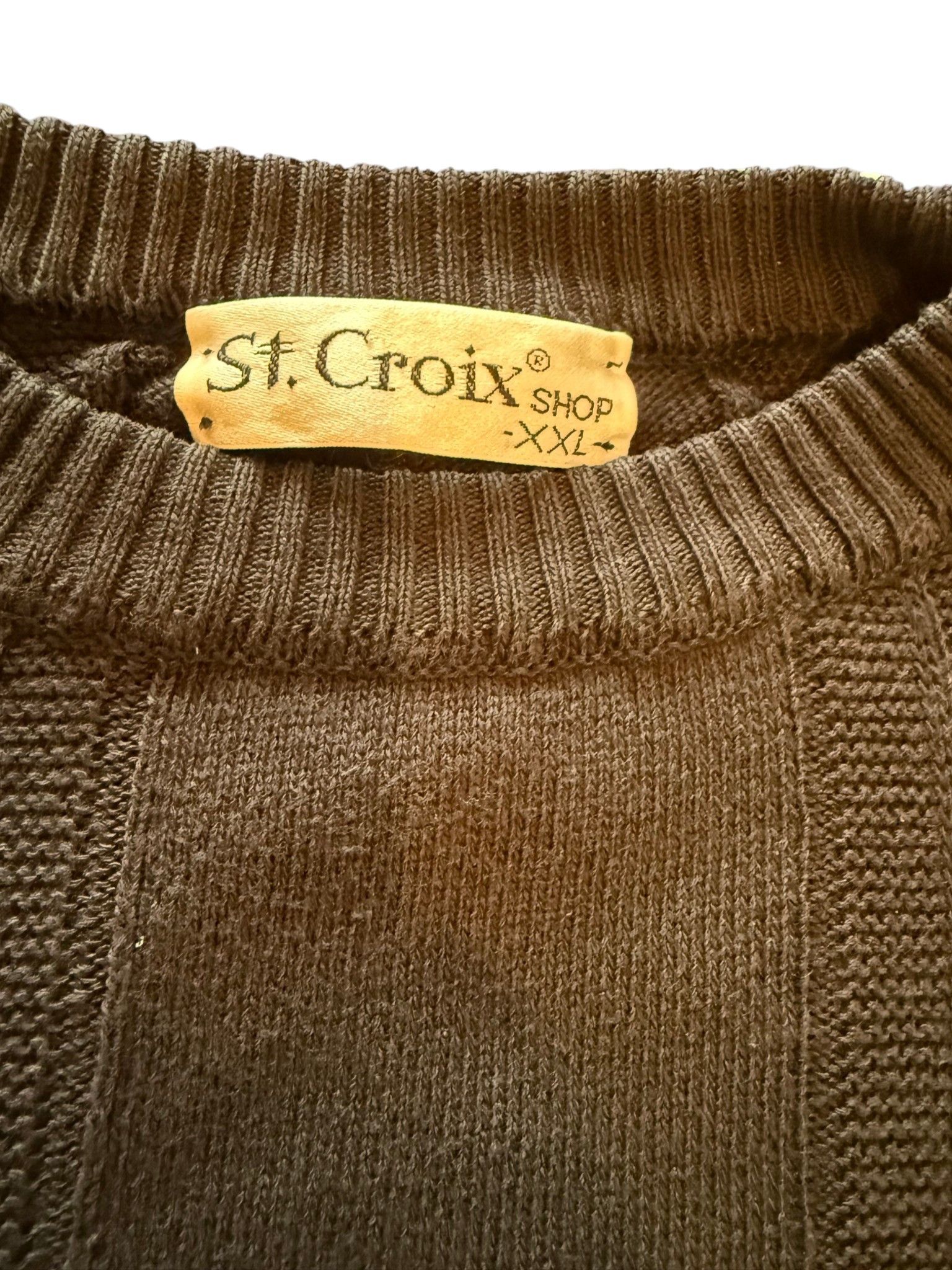 St. Croix St. Croix Shop Vtg 90s Intarsia Sweater Cotton Tencel XXL Size US XXL / EU 58 / 5 - 4 Thumbnail