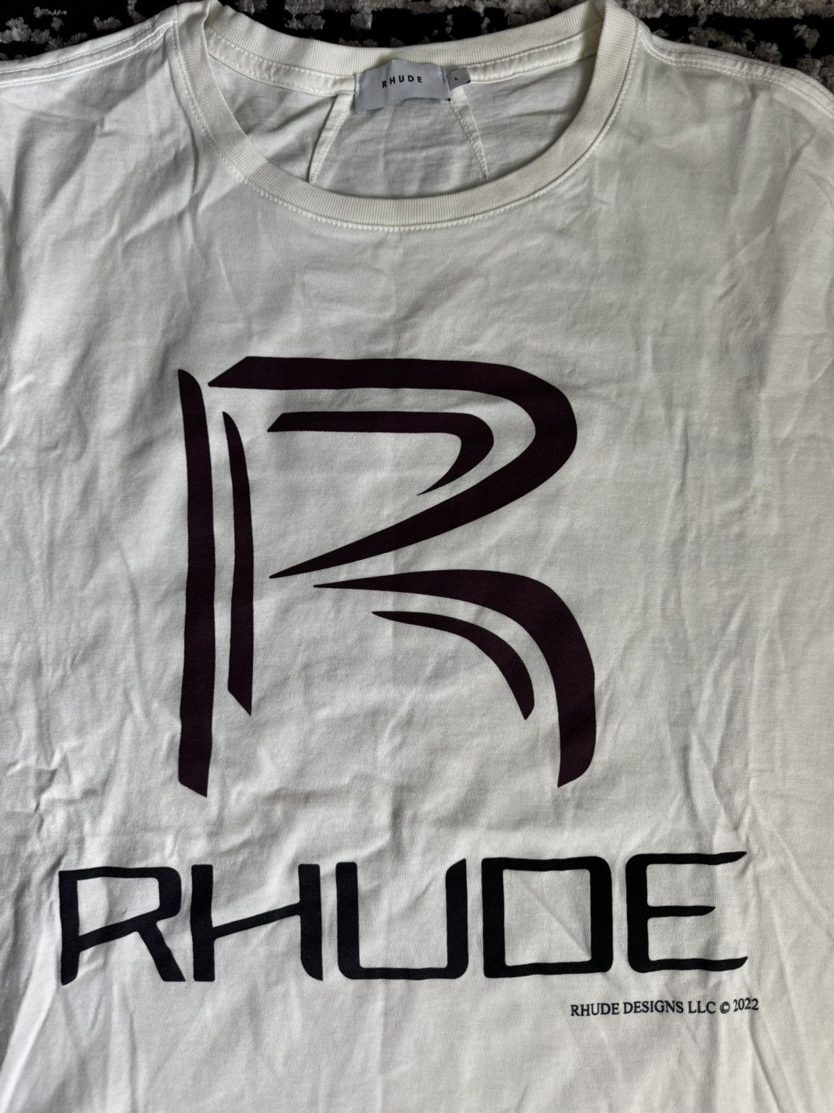 Rhude Rhude Off White Cotton T shirt Size US L / EU 52-54 / 3 - 2 Thumbnail