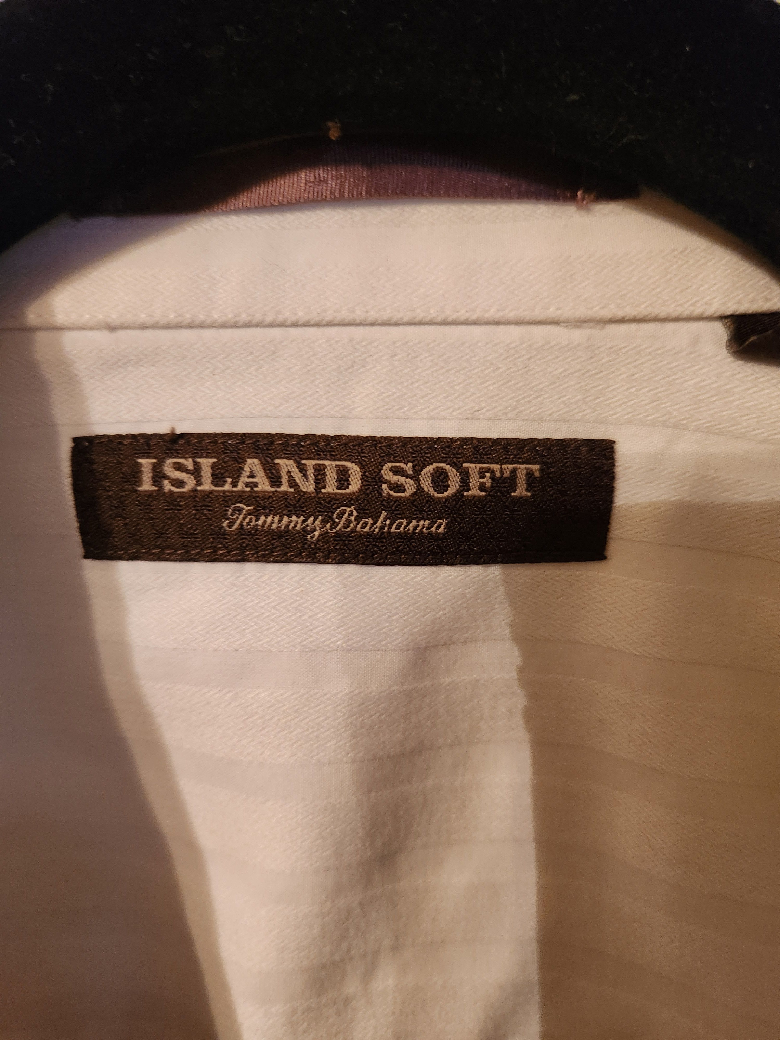 Tommy Bahama Island Soft White Striped 100% Cotton Button Front Shirt Size US L / EU 52-54 / 3 - 3 Thumbnail