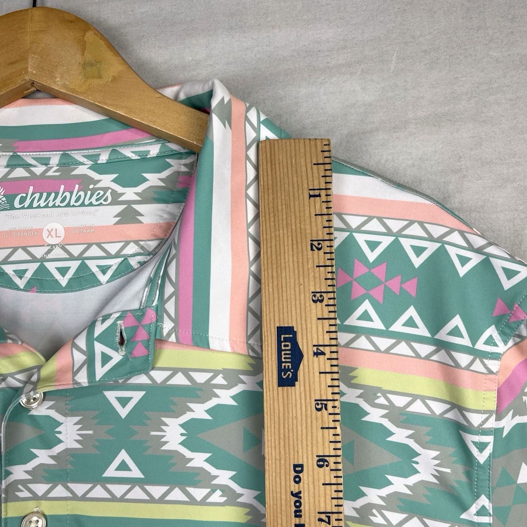 Chubbies Chubbies Polo Shirt Mens XL Green Short Sleeve The Tropical Taffy Performance Size US XL / EU 56 / 4 - 6 Thumbnail