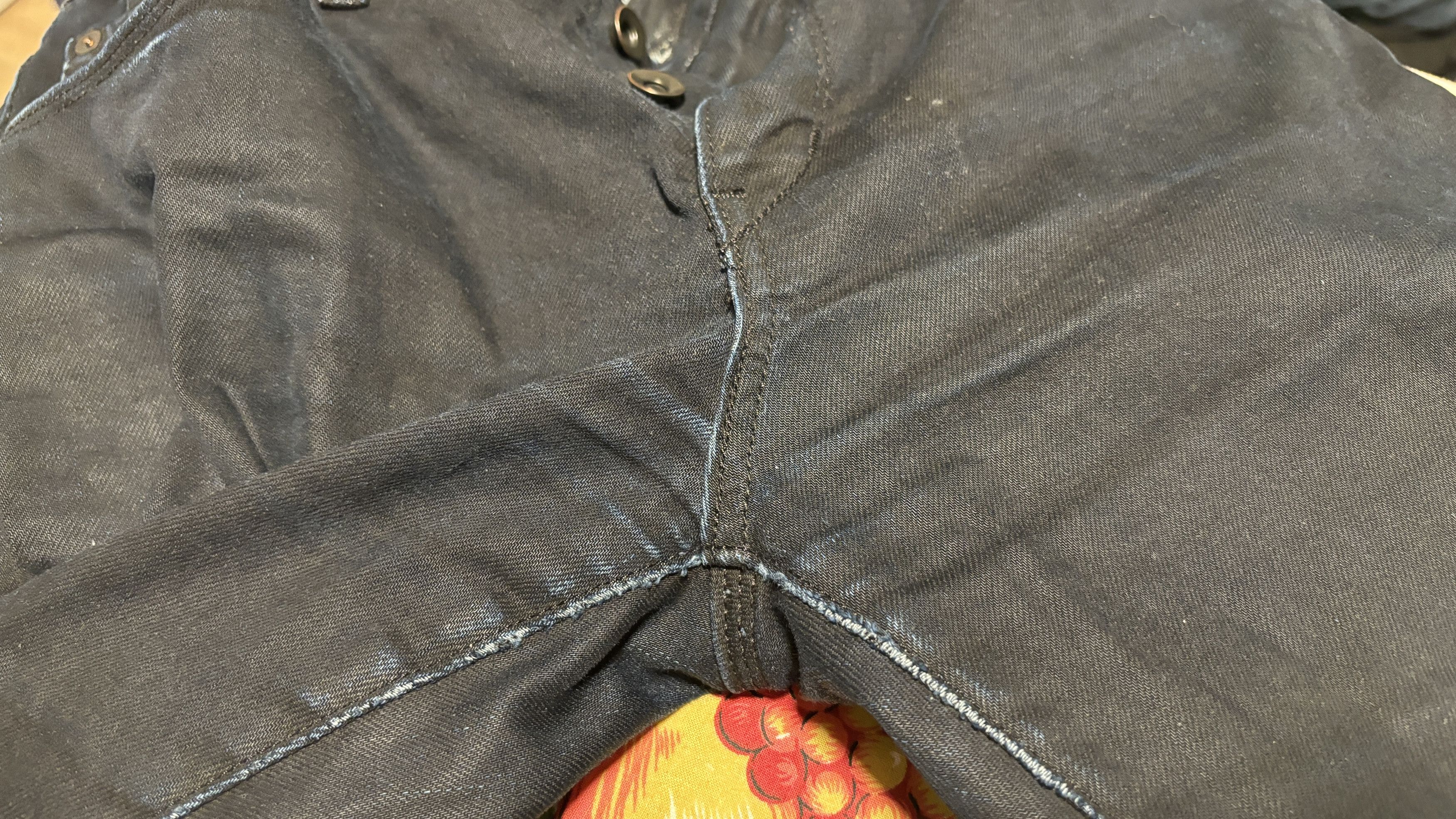 Raleigh Denim Slim Fit Raw Denim Button Fly Black Jeans Indigo Undertones Size US 30 / EU 46 - 8 Thumbnail