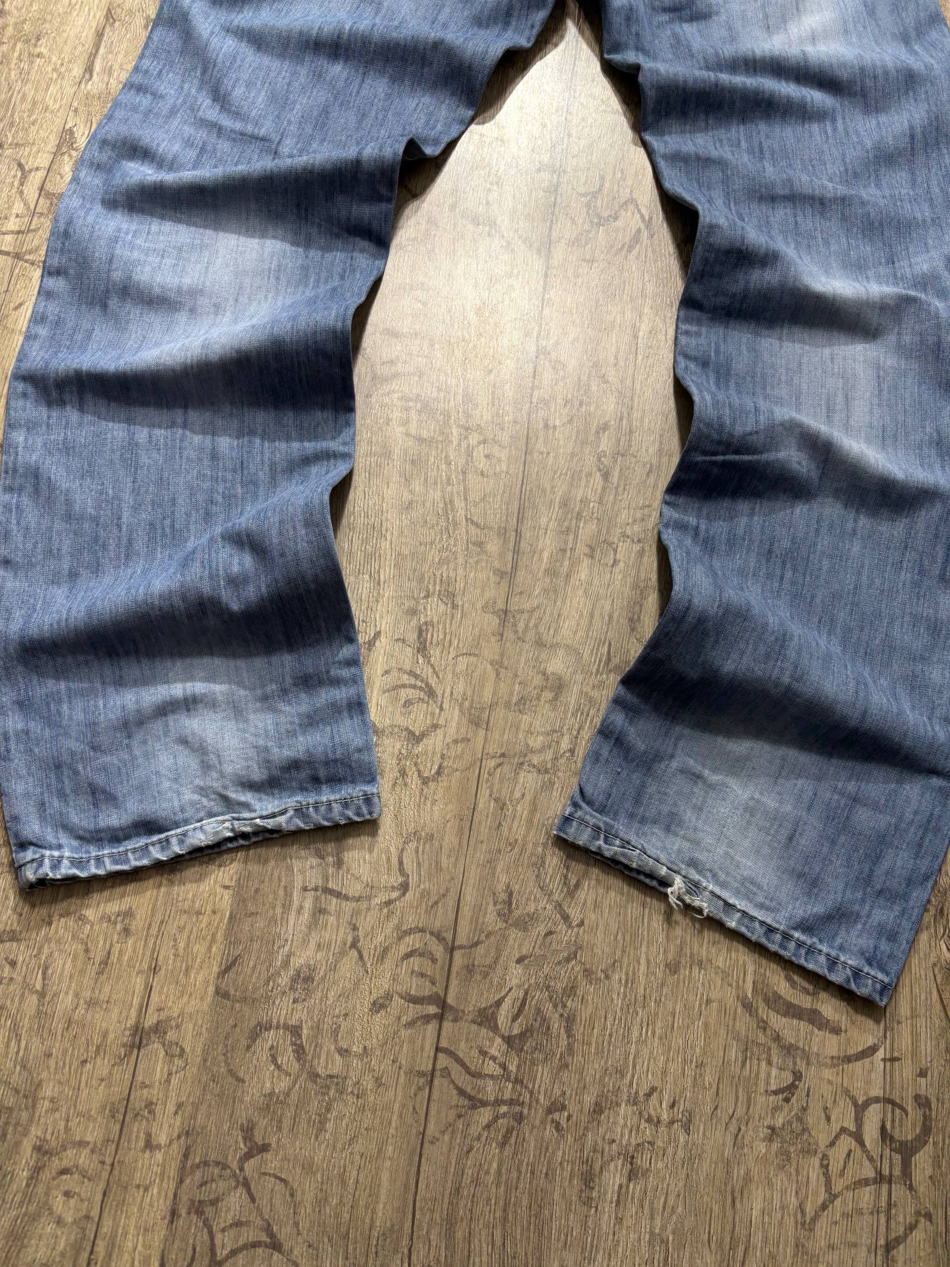 GOSTAR DE FUGA VTG Flare GOA LGB type! Y2K Japan Denim Jeans Size US 31 - 4 Thumbnail