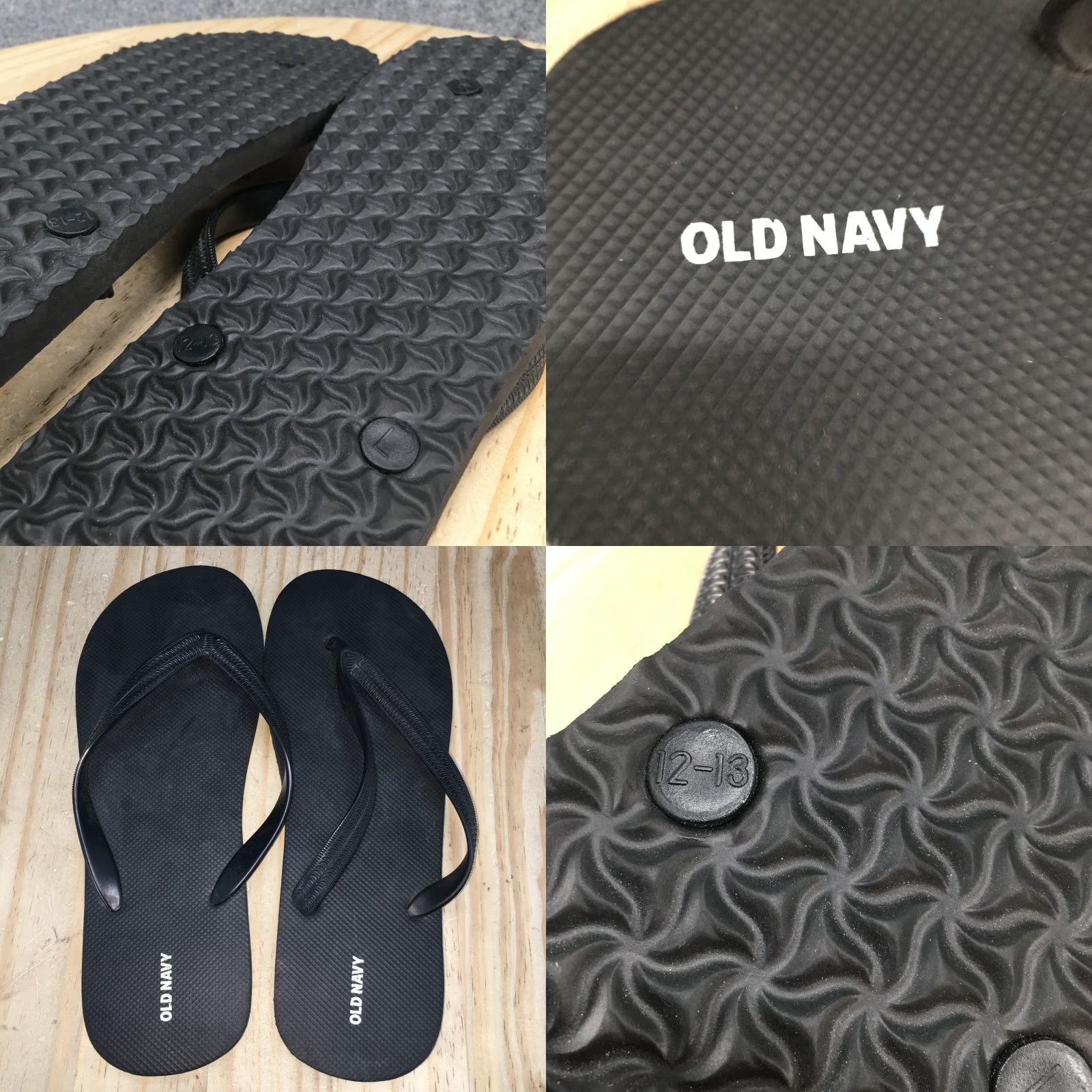 Old Navy Old Navy Sandals Womens 12-13 Flip Flop Black Toe-Post Comfort Casual Low Top Size XL / US 12-14 / IT 48-50 - 9 Thumbnail