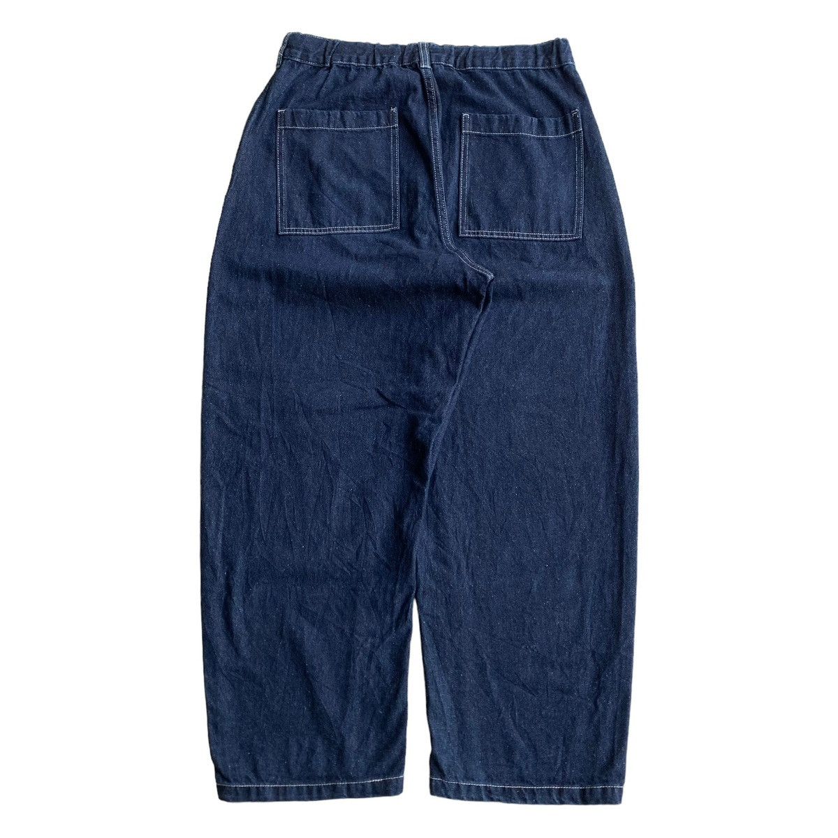 Japanese Brand Japanese Brand Contrasting Stitch GU Wide Baggy Jeans Size US 32 / EU 48 - 3 Thumbnail