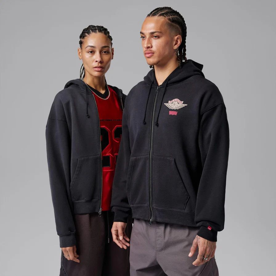 Levi's × Nike Nike Jordan x Levi's Full Zip Hoodie Black Large IM6734-010 Size US L / EU 52-54 / 3 - 21 Thumbnail