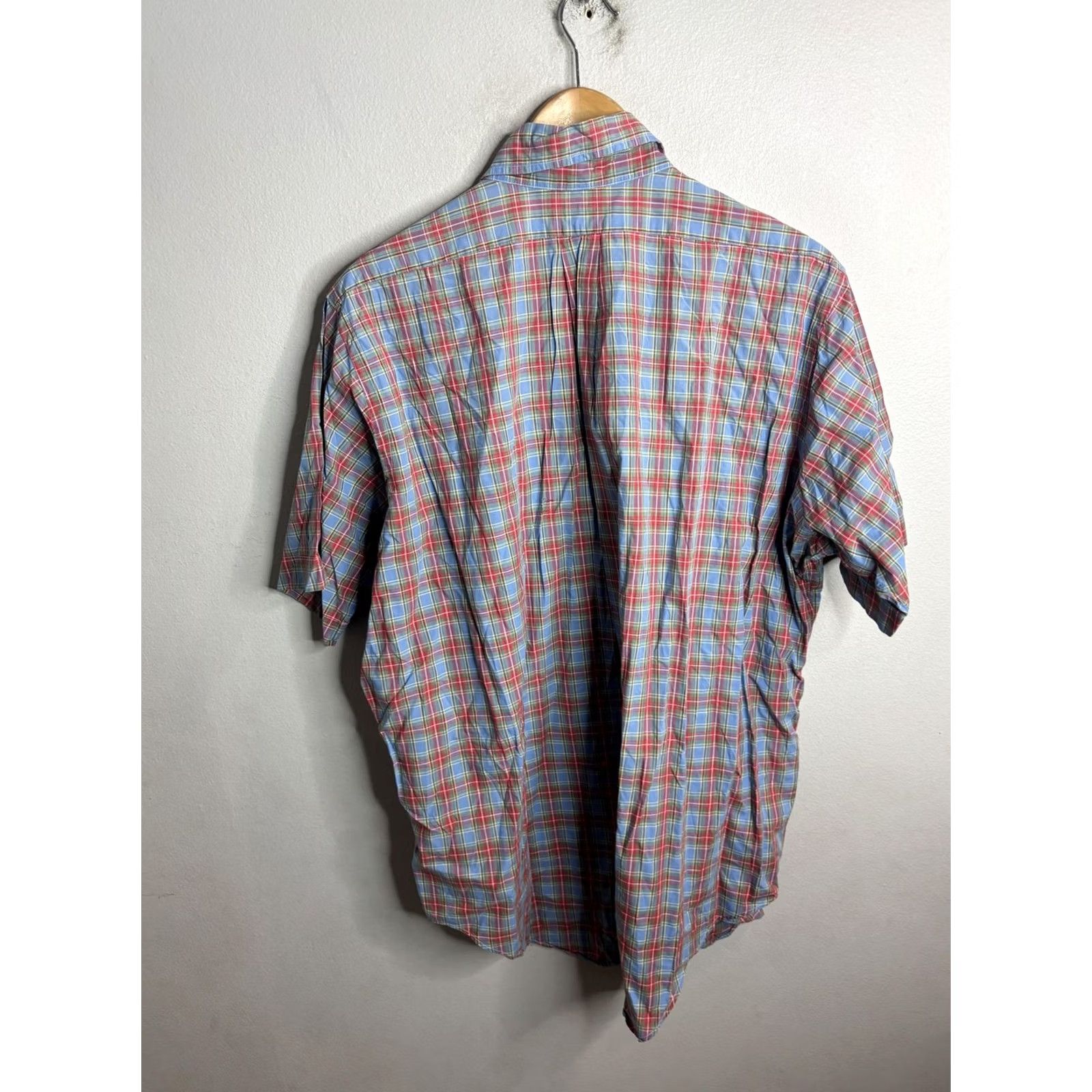 Brooks Brothers Brooks Brothers Shirt Mens XL Blue Red Plaid Button Down Short Sleeve Madras Size US XL / EU 56 / 4 - 4 Thumbnail