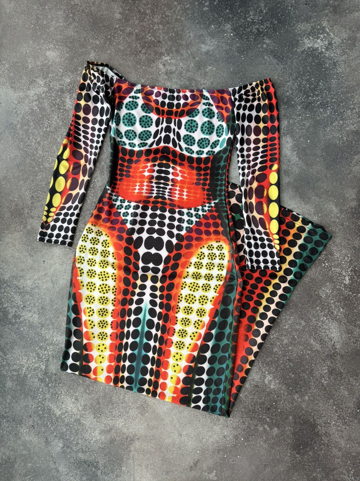 Hysteric Glamour Amazing Body Shape Print Sexy Y2K Dress (Gaultier style) Size S / US 4 / IT 40 - 3 Thumbnail