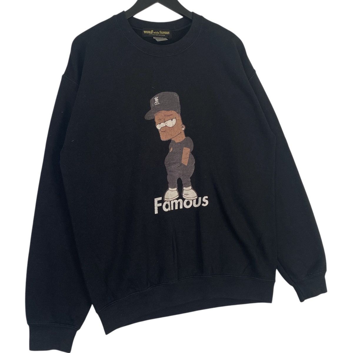 Vintage Vintage World Wide Famous Printed Crewneck Sweatshirt Black Size US M / EU 48-50 / 2 - 3 Thumbnail