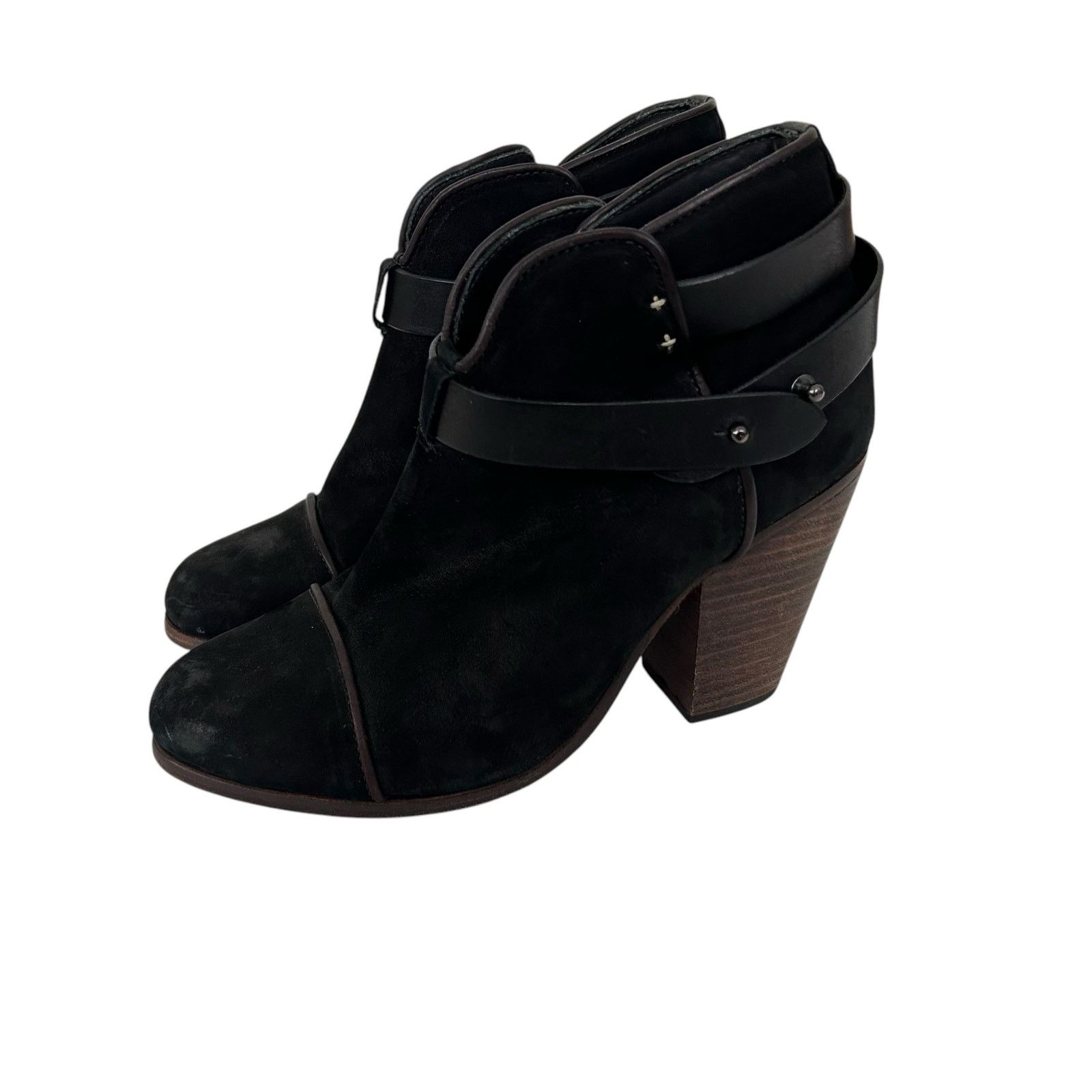 Rag & Bone Rag & Bone Harrow Black Leather Suede Heeled Boots Sz 7 Size US 7 / IT 37 - 4 Thumbnail