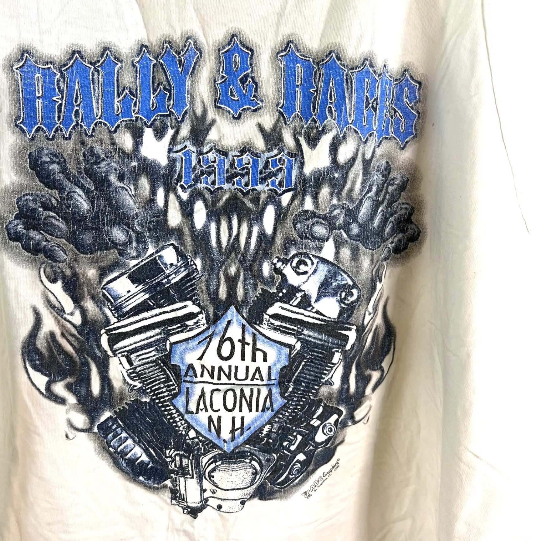 Vintage VINTAGE 5 Seconds of Summer Motorcycle Tank Top Mens Size M White 1999 Graphic Print Races Laconia NH Size US M / EU 48-50 / 2 - 2 Thumbnail